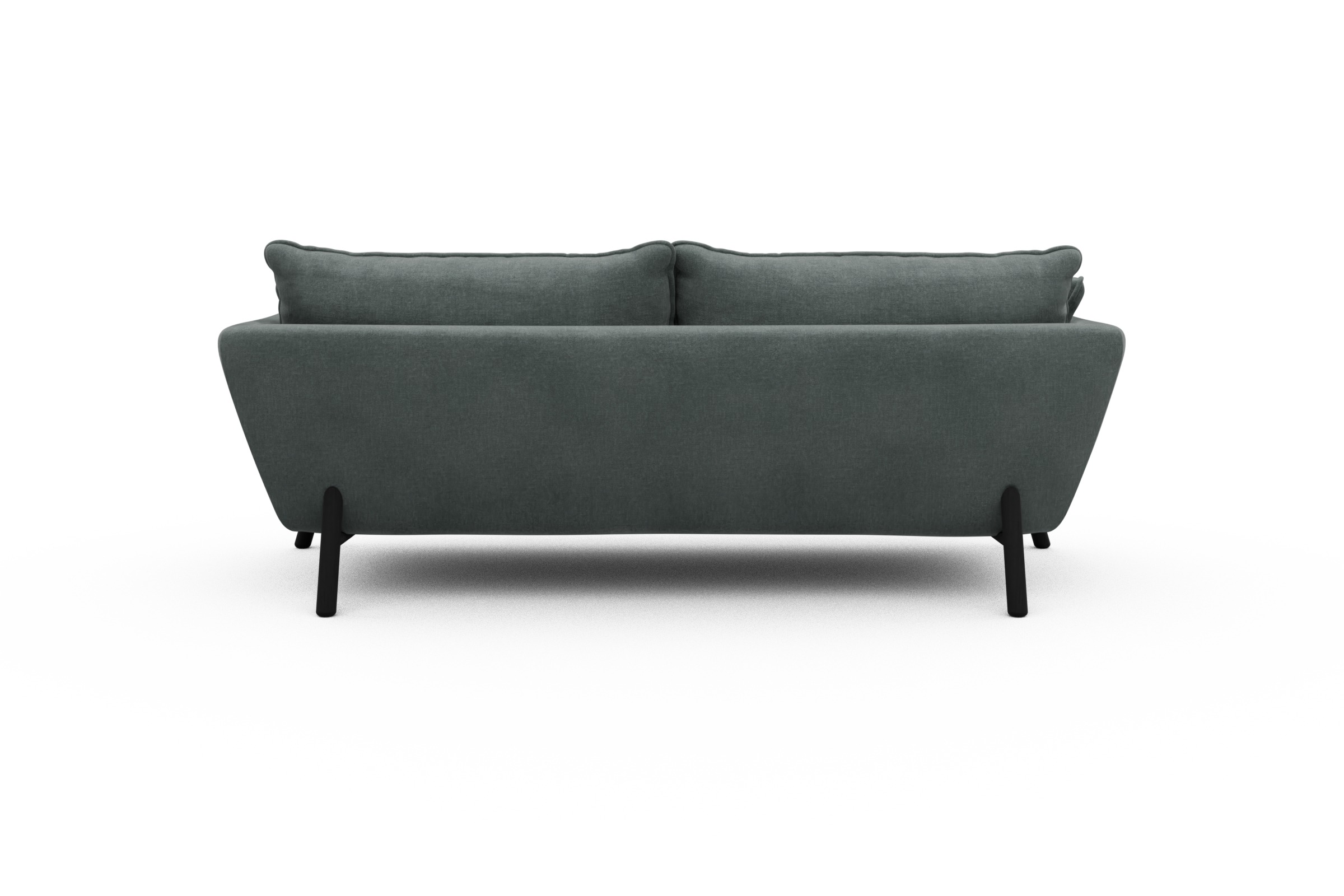 Sofa Emil PREMIUM 3-Sitzer Beinfarbe Eiche Schwarz Smooth-Silver-Grey