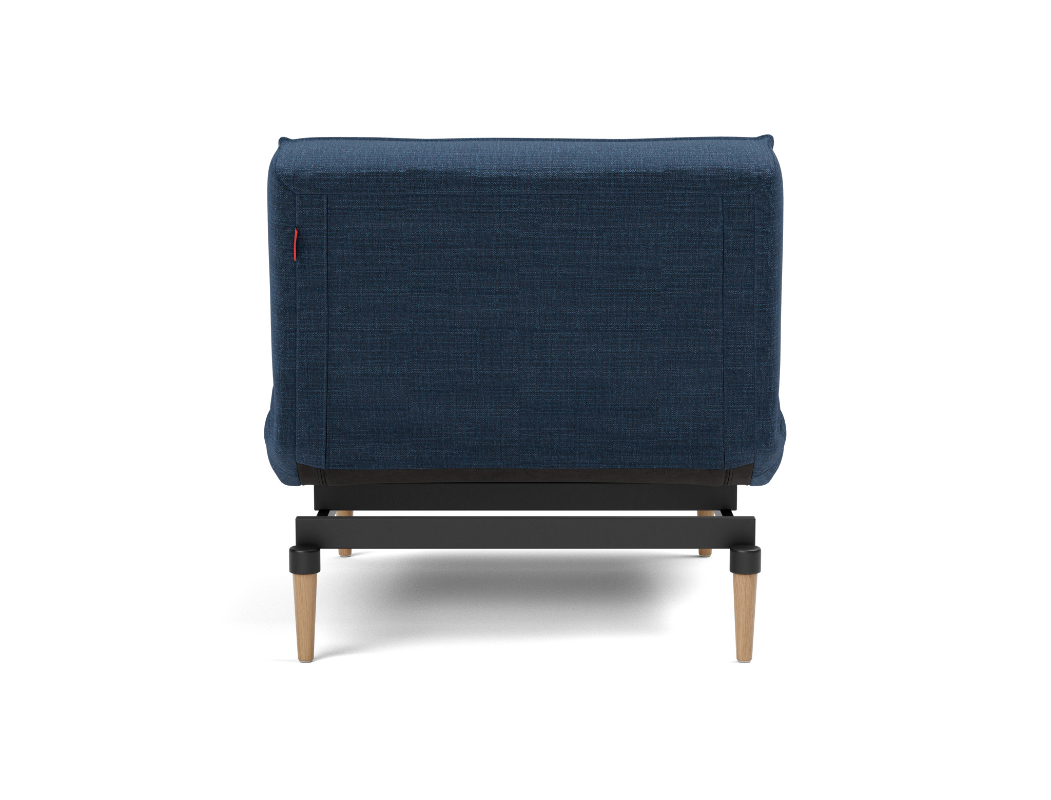 Sessel Splitback Chenille Esina 414-Indigo-Blue Beine Styletto Eiche hell