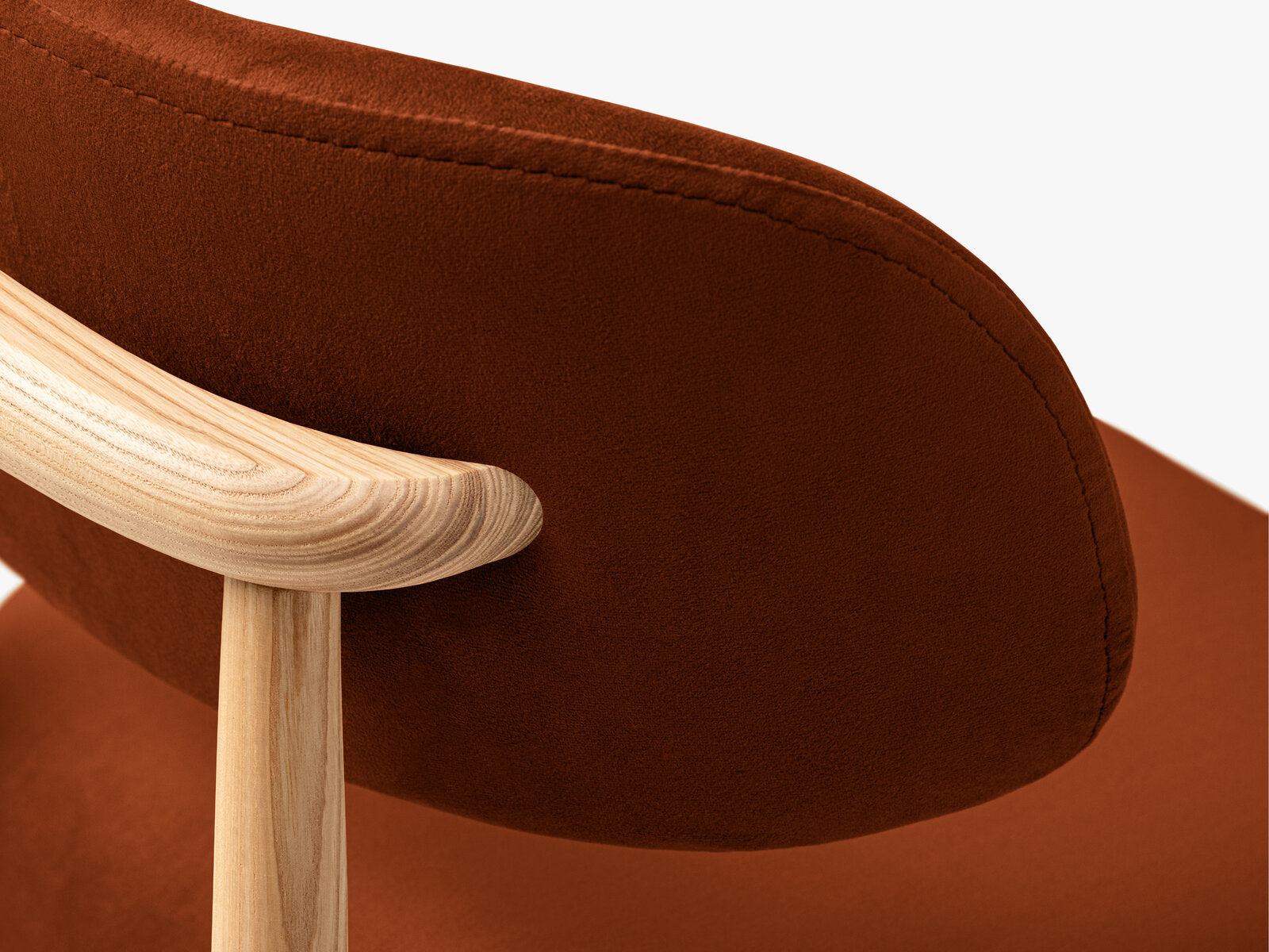 Micadoni Stuhl Evan Samt Magic Velvet Kastanienbraun Natürliches Buchenholz