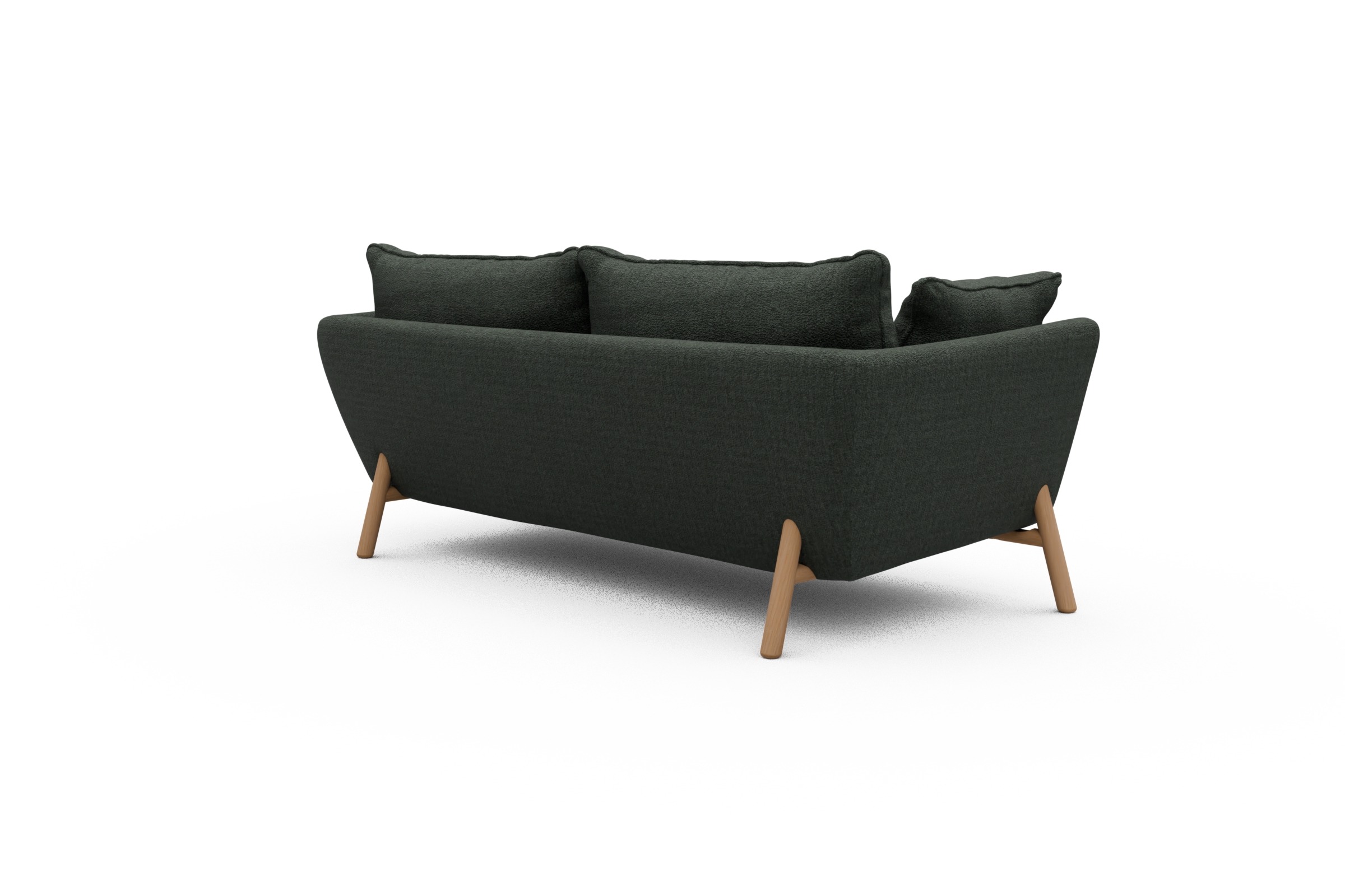 Sofa Emil PREMIUM 2-Sitzer Beinfarbe Eiche Natur Aivi-Pine-Green