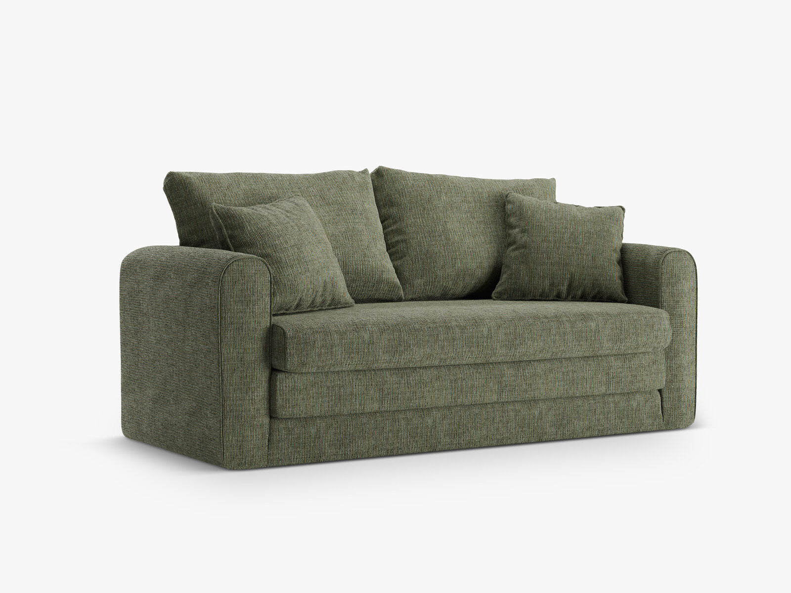 Micadoni Sofa Lido 2-Sitzer Strukturierter Stoff Olive