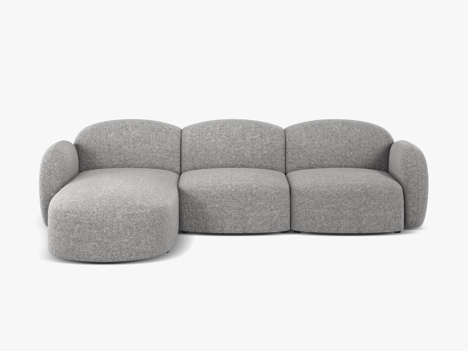 Micadoni Ecksofa Blair 4-Sitzer Links Chenille Eden Hellgrau