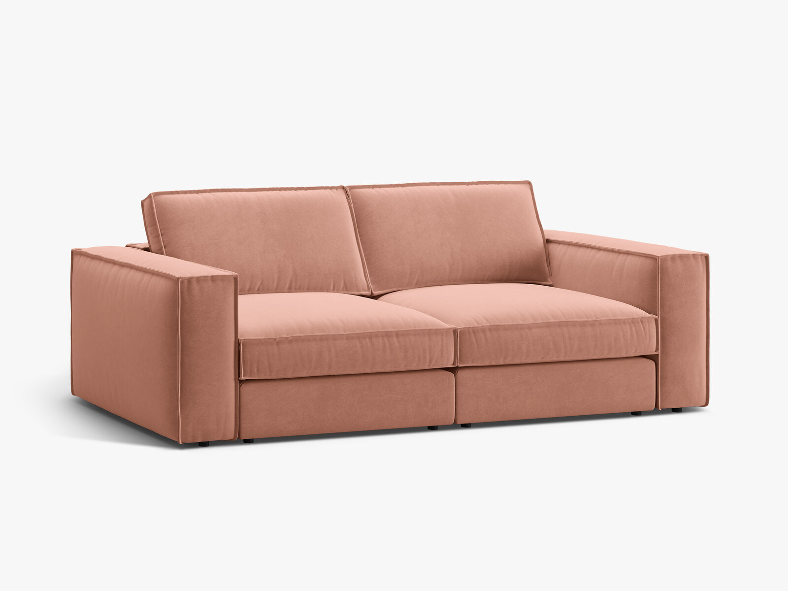 Micadoni modulares Sofa Pola 3-Sitzer Samt Salvador Rosa