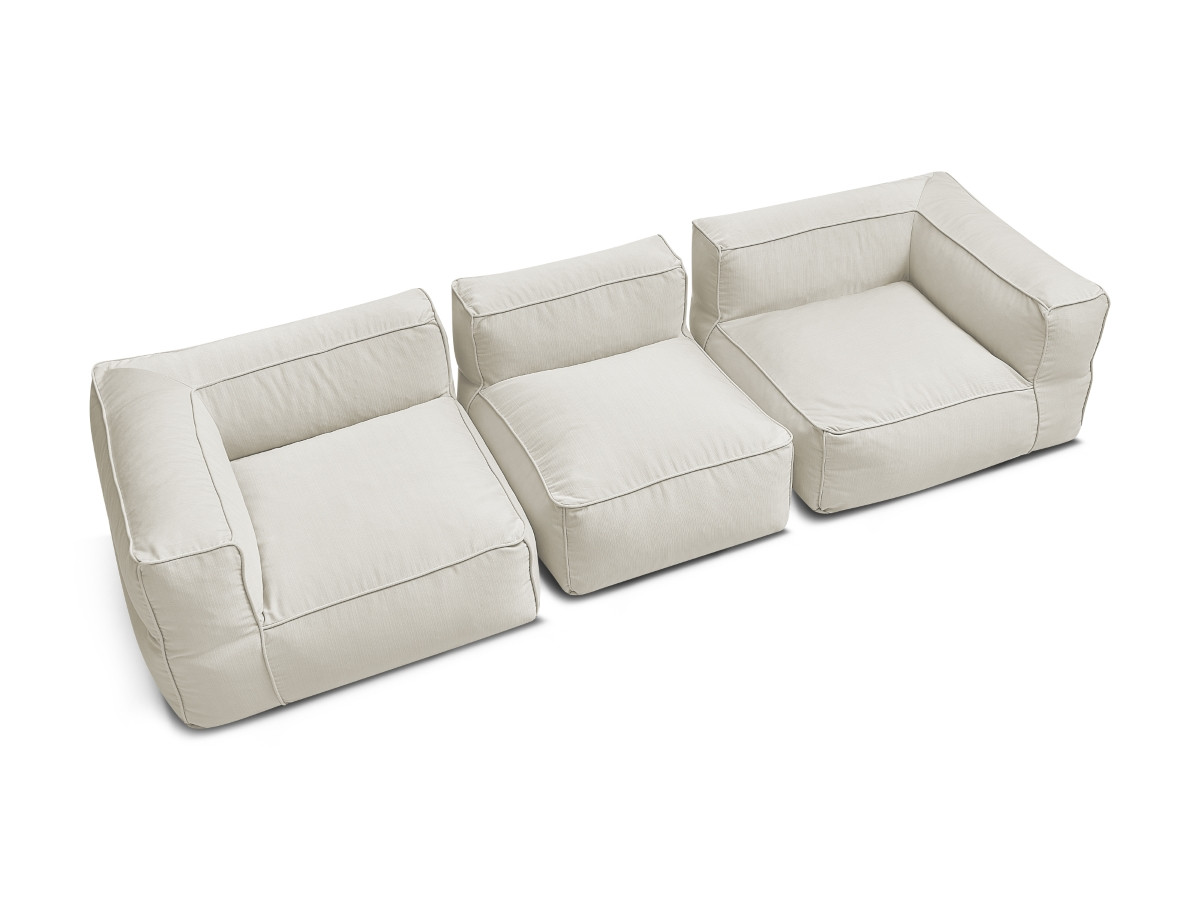 Bobochic Giulia Gartensofa 3-Sitzer Stoff Beige