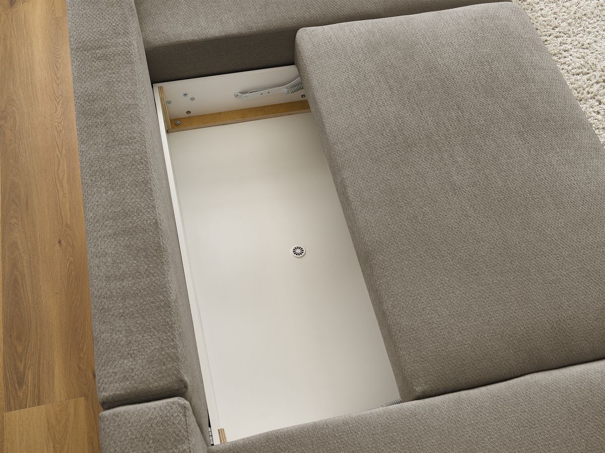 Bobochic Sidonie Wohnlandschaft Melange-Stoff Taupe