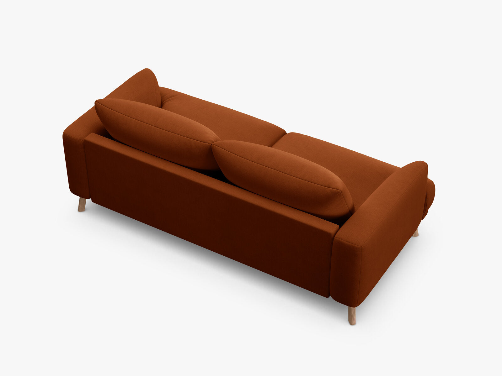 Micadoni Sofa Naomi 2-Sitzer Samt Salvador Terrakotta