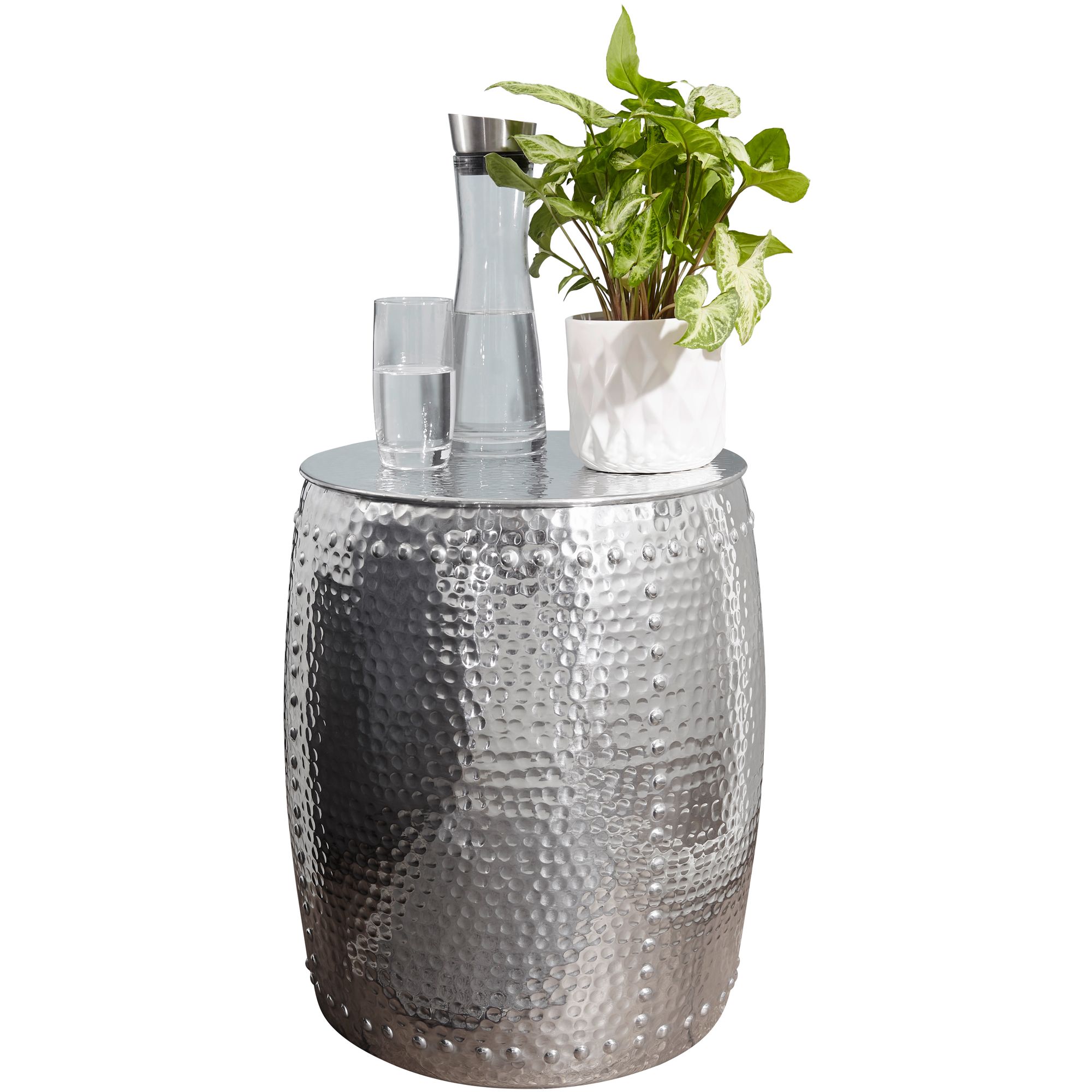 Beistelltisch Vega Aluminium Silber Ø 42 × H 49 cm