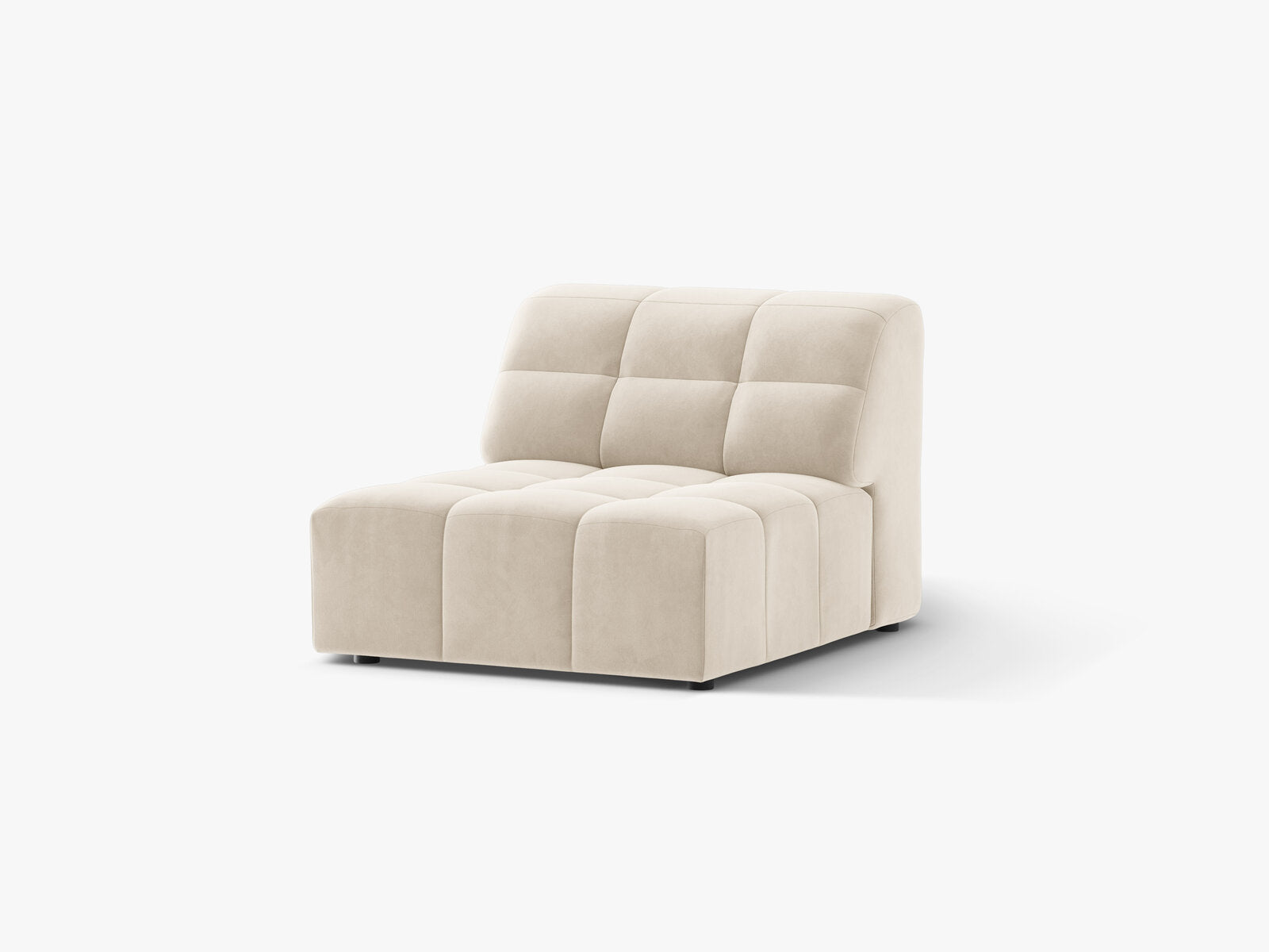 Micadoni Jennifer Sofamodul armlos Samt Bluvel Helles Beige