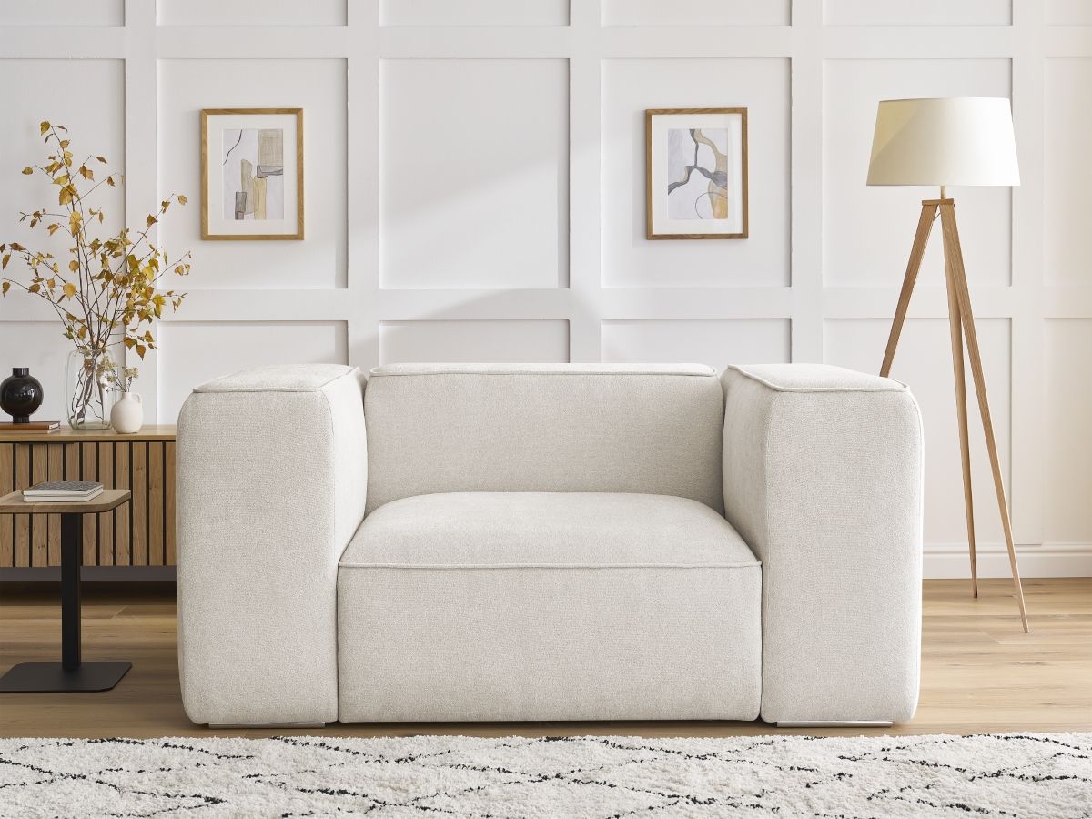 Bobochic Zephyr Sessel Strukturstoff Weiß