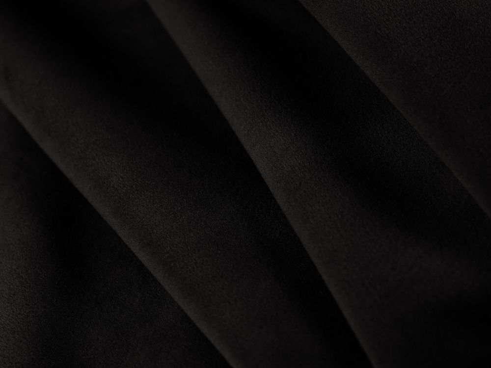 Cosmopolitan Design Ecksofa Lazio 3-Sitzer Samt Salvador Schwarz Rechts