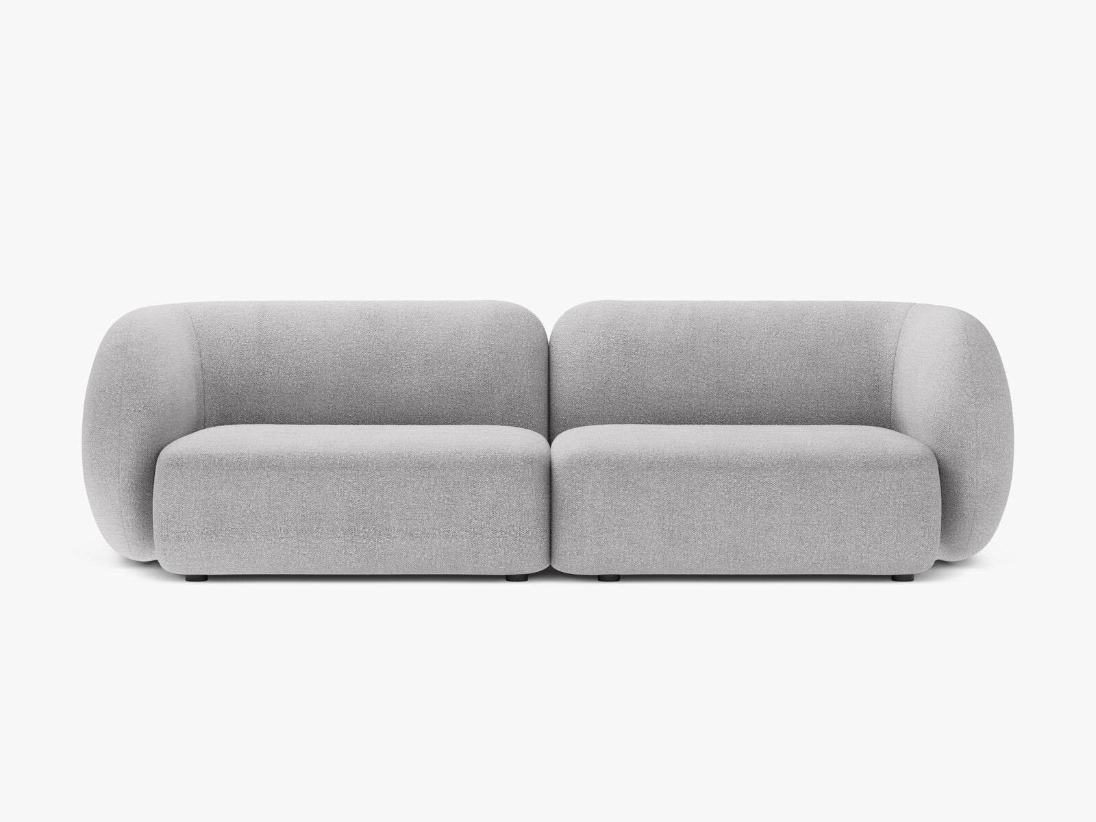 Micadoni Sofa Kate 4-Sitzer Boucle Baloo Hellgrau