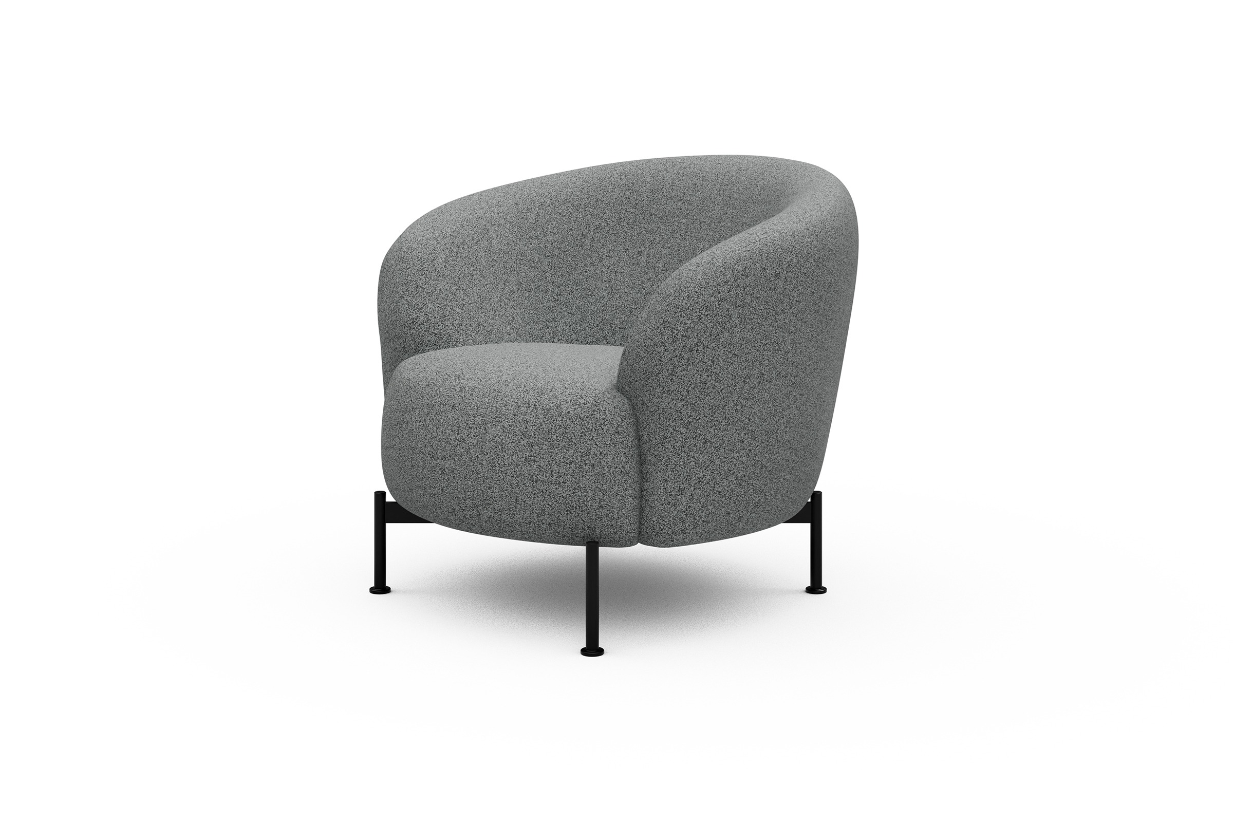 Sessel Ronda X-Metallgestell Schwarz Aivi-Gravet-Grey