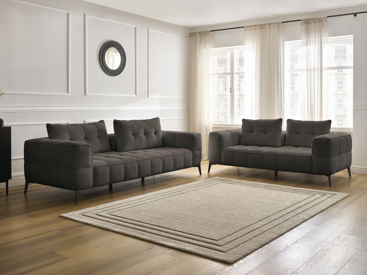 Bobochic Anis Sofa 5-Sitzer Bouclé-Stoff Braun