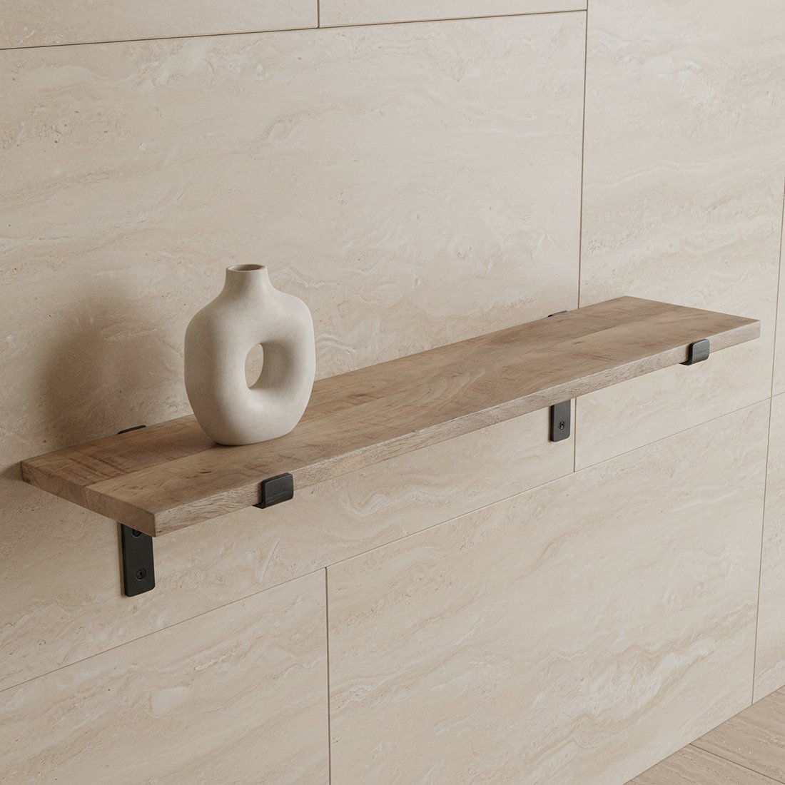 Raw Materials Wandregal Mangoholz 80cm