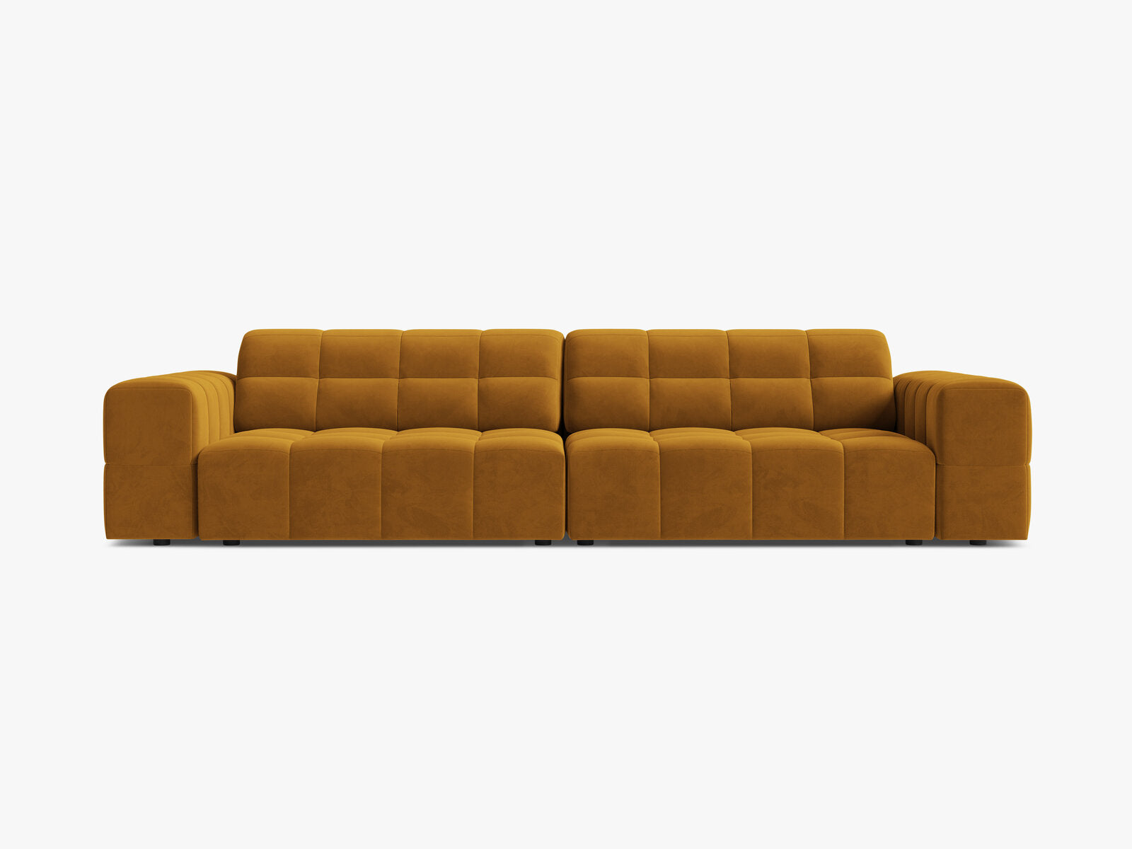 Micadoni Sofa Jennifer 4-Sitzer Samt Bluvel Gelb
