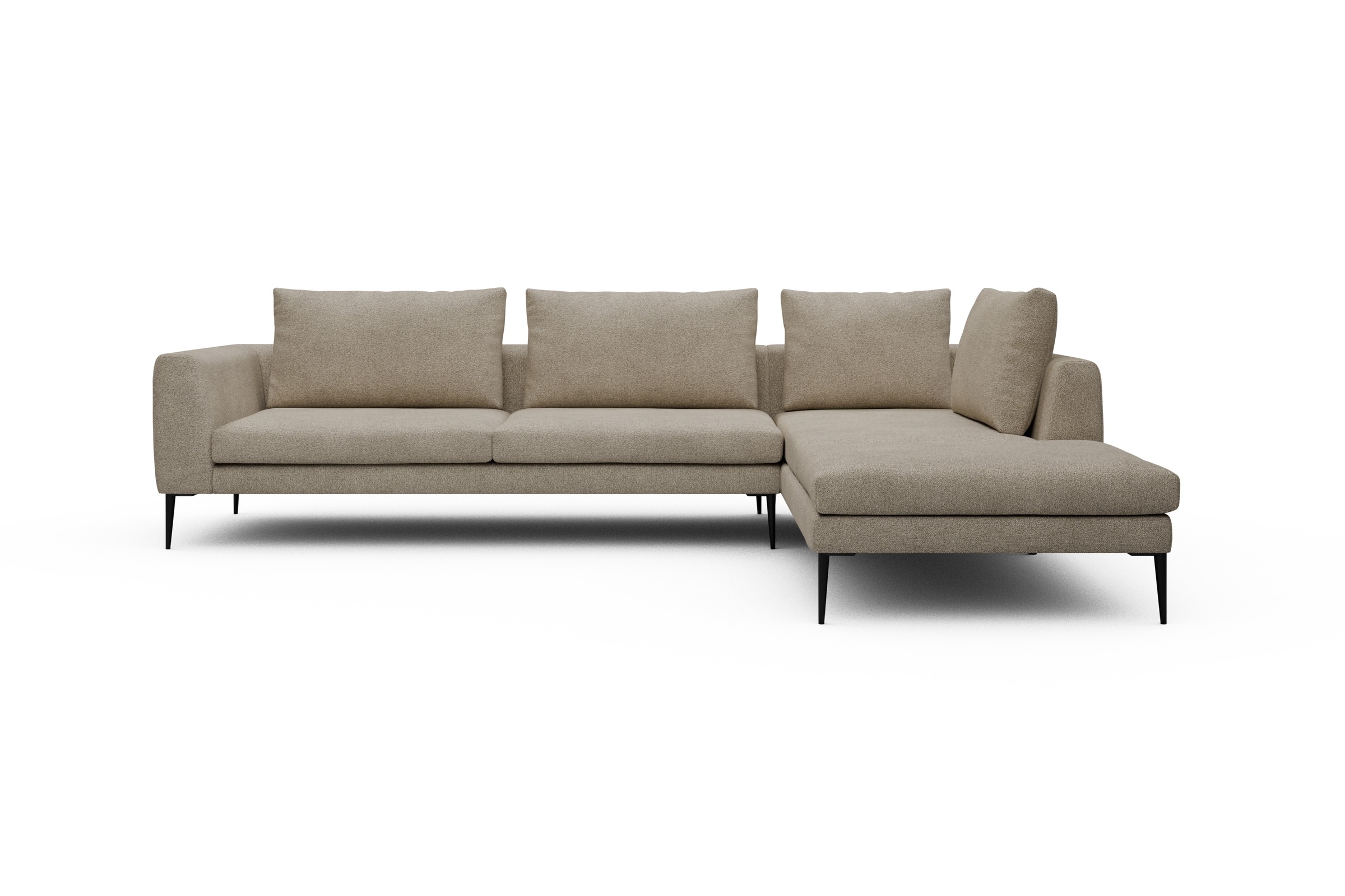 Skandi Home Ecksofa Paul Relax-Ecke links mit 3-Sitzer Boucle-Beige moebelfaktor