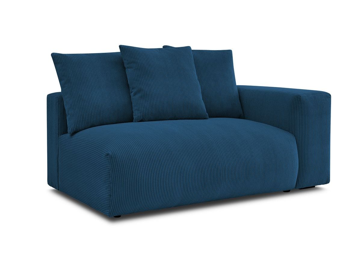 Bobochic Voltaire Sofamodul 2-Sitzer 178 × 100 cm Cordsamt Dunkelblau Ecke rechts