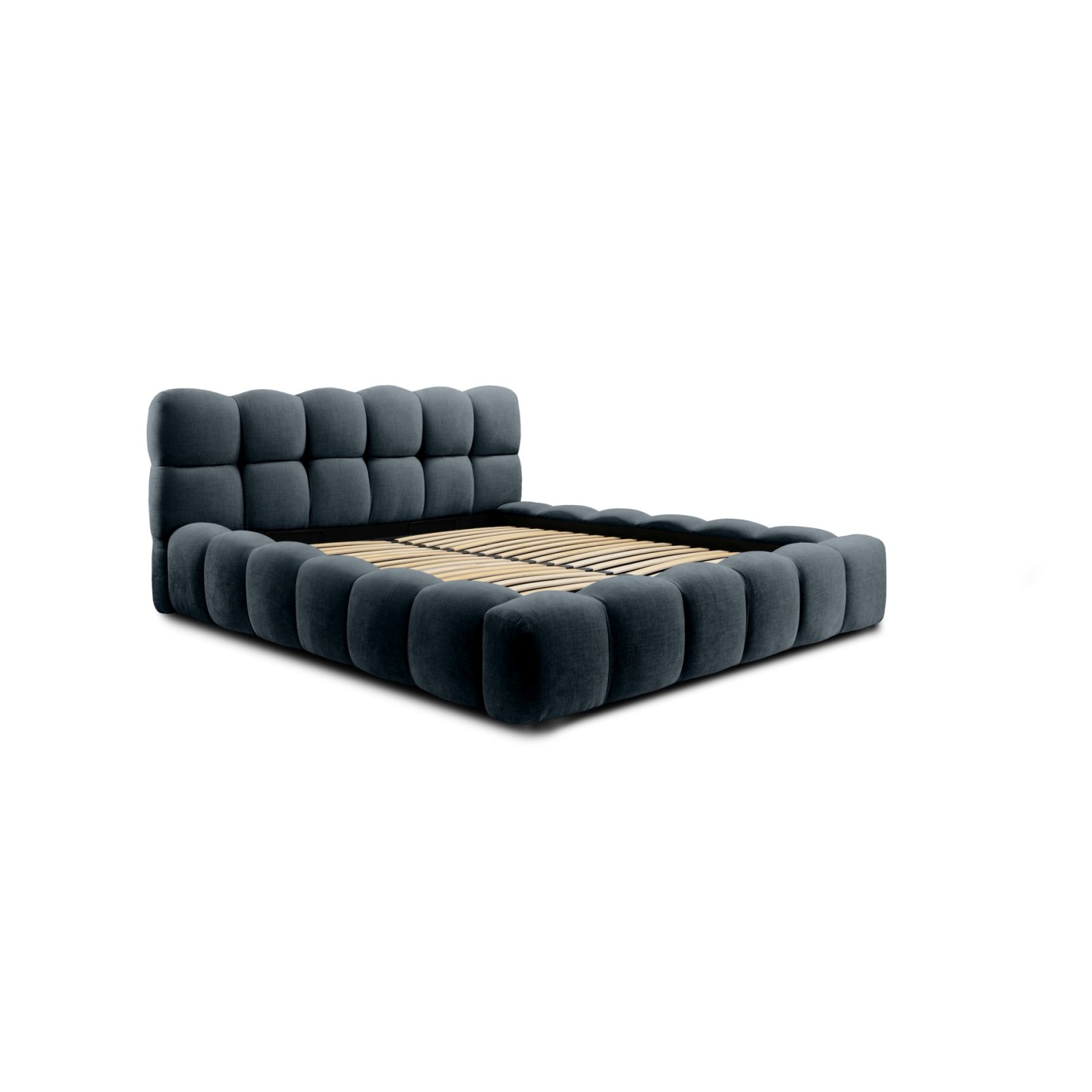 Polsterbett Vento Gewebestoff 180x200 mit Metallrahmen Boston Black