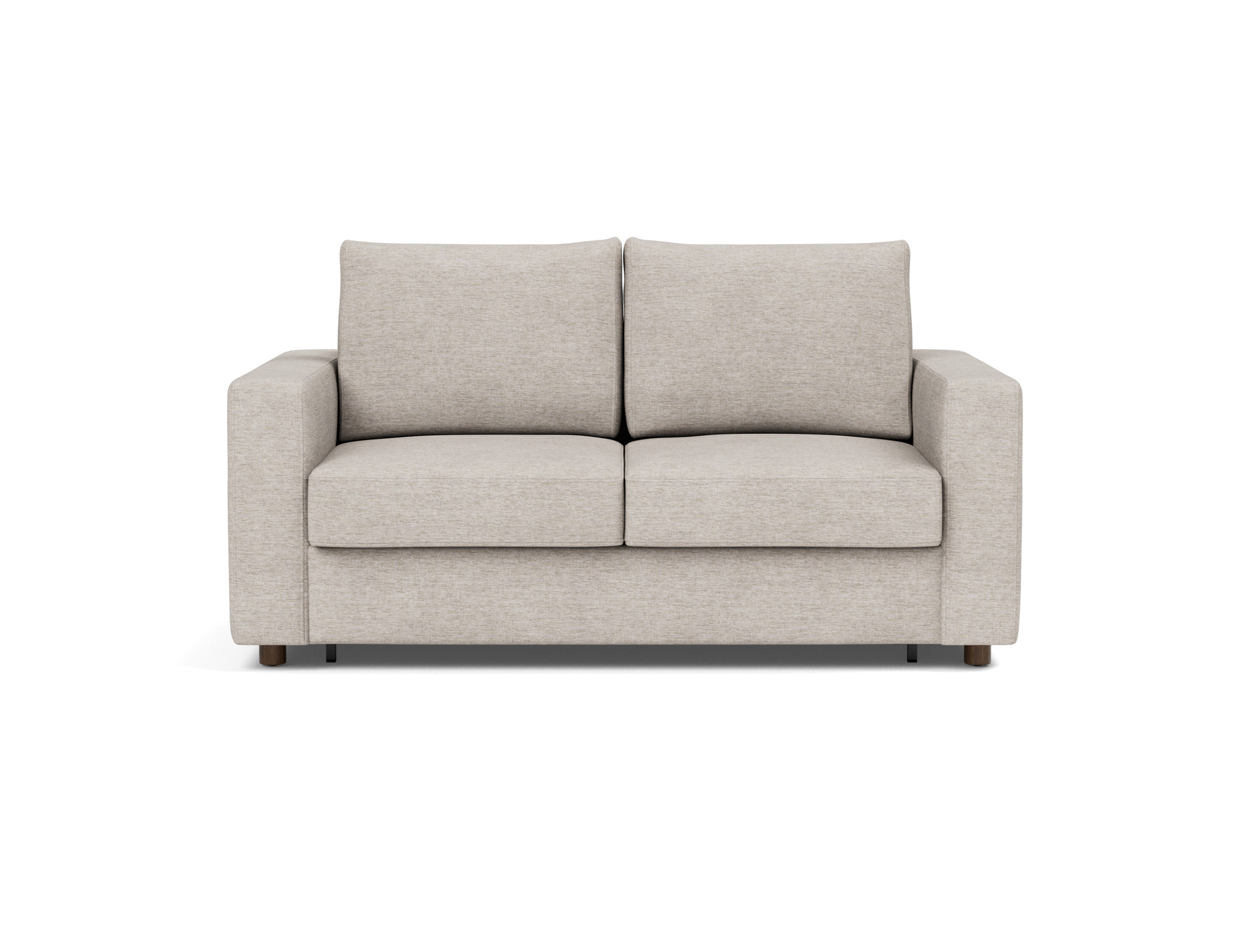 Schlafsofa Neah mit Standard-Armlehnen 140 Chenille Yuveno 471-Sand