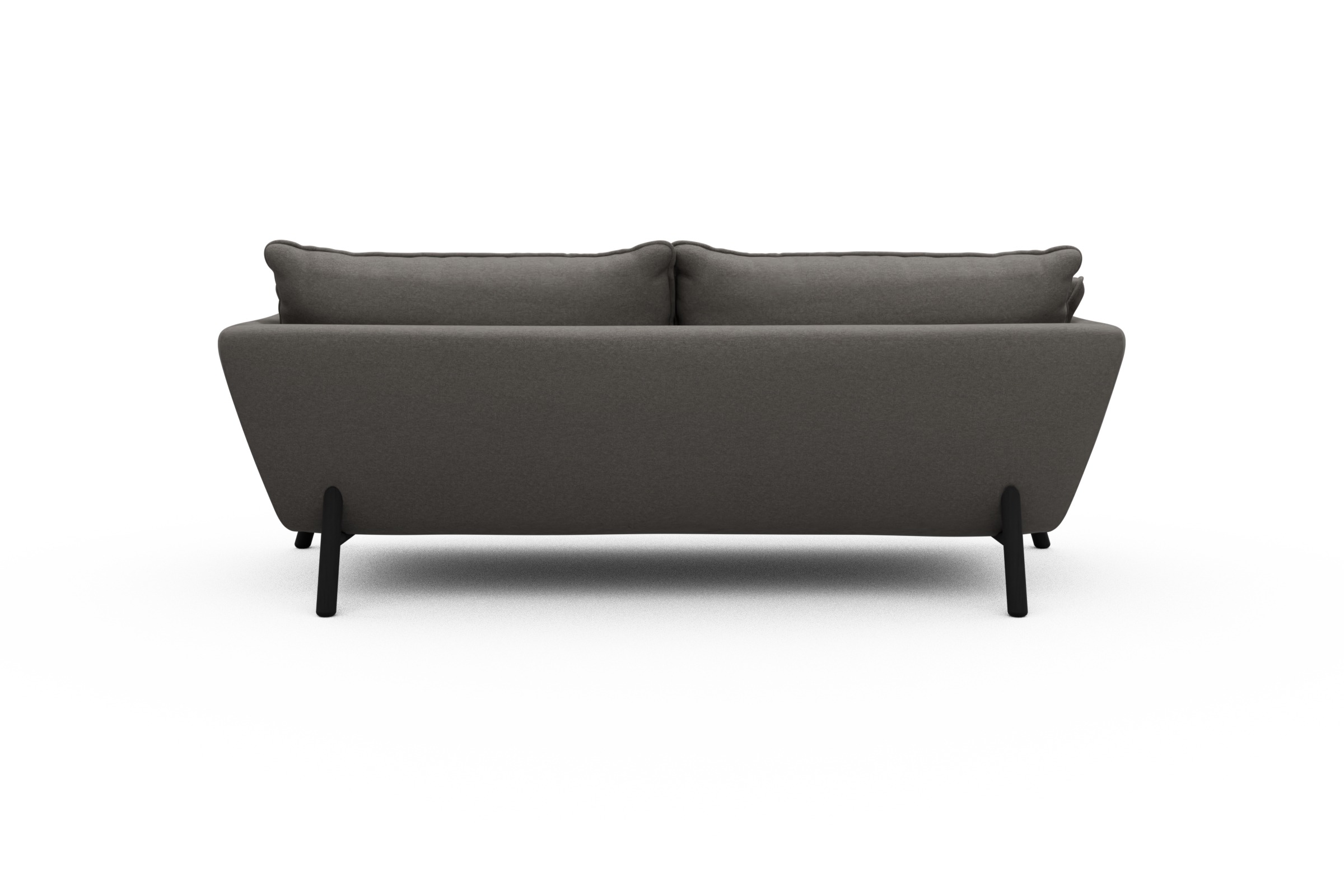 Sofa Emil PREMIUM 3-Sitzer Beinfarbe Eiche Schwarz Satya-Taupe