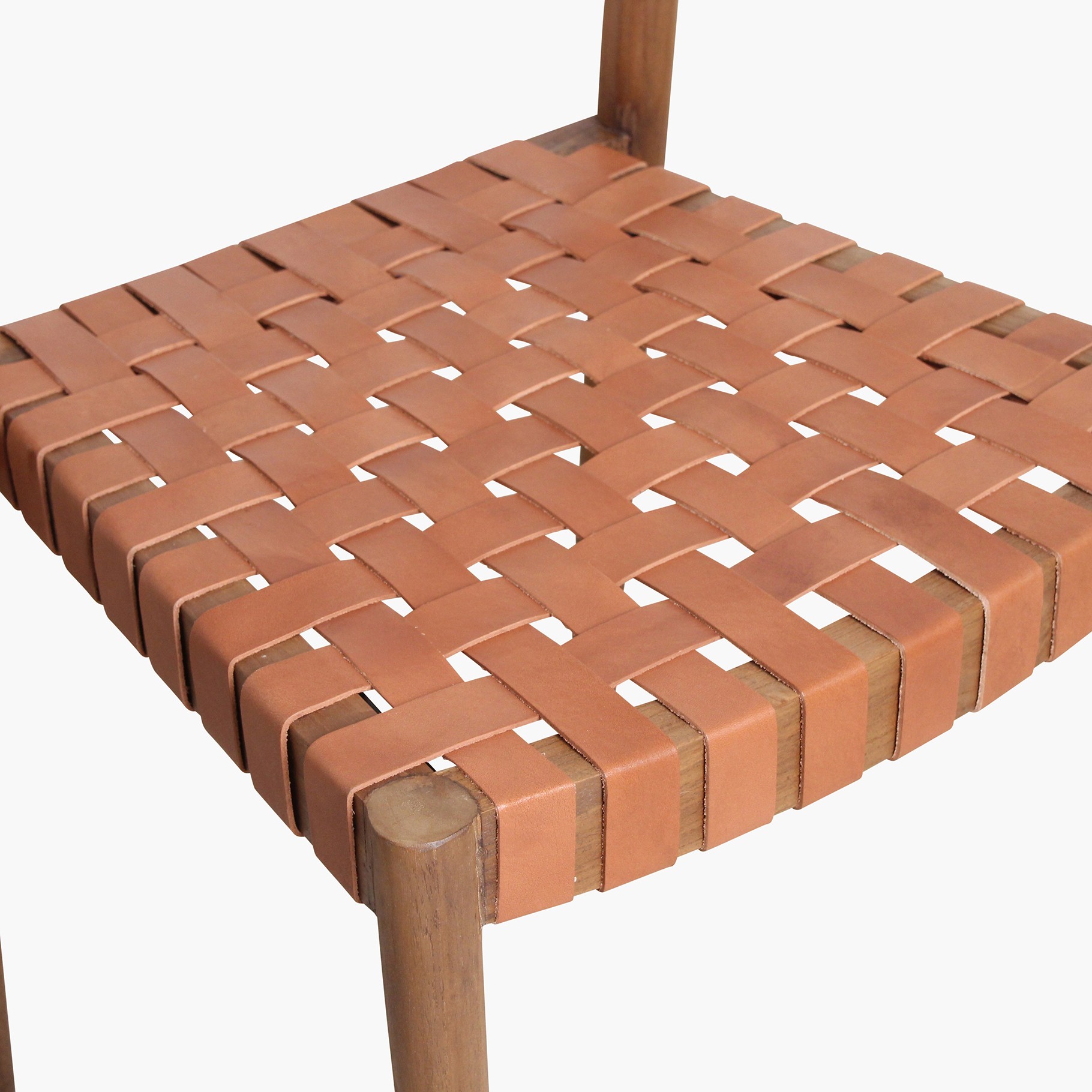 Raw Materials Freya Esszimmerstuhl aus Teakholz Leder Natur