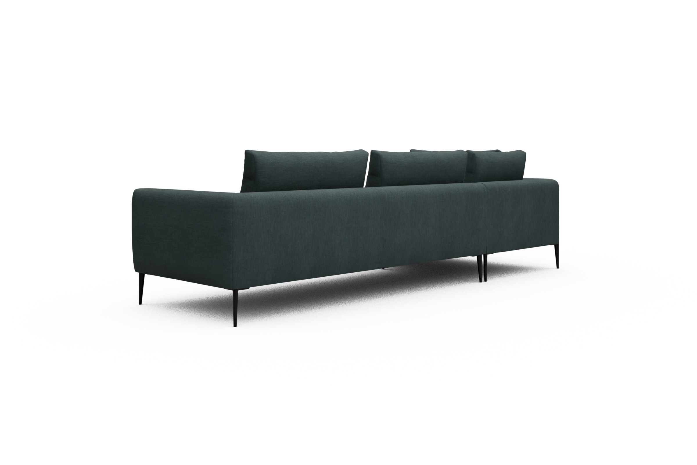 Ecksofa Paul Relax-Ecke rechts mit 3-Sitzer Vivus-Blue