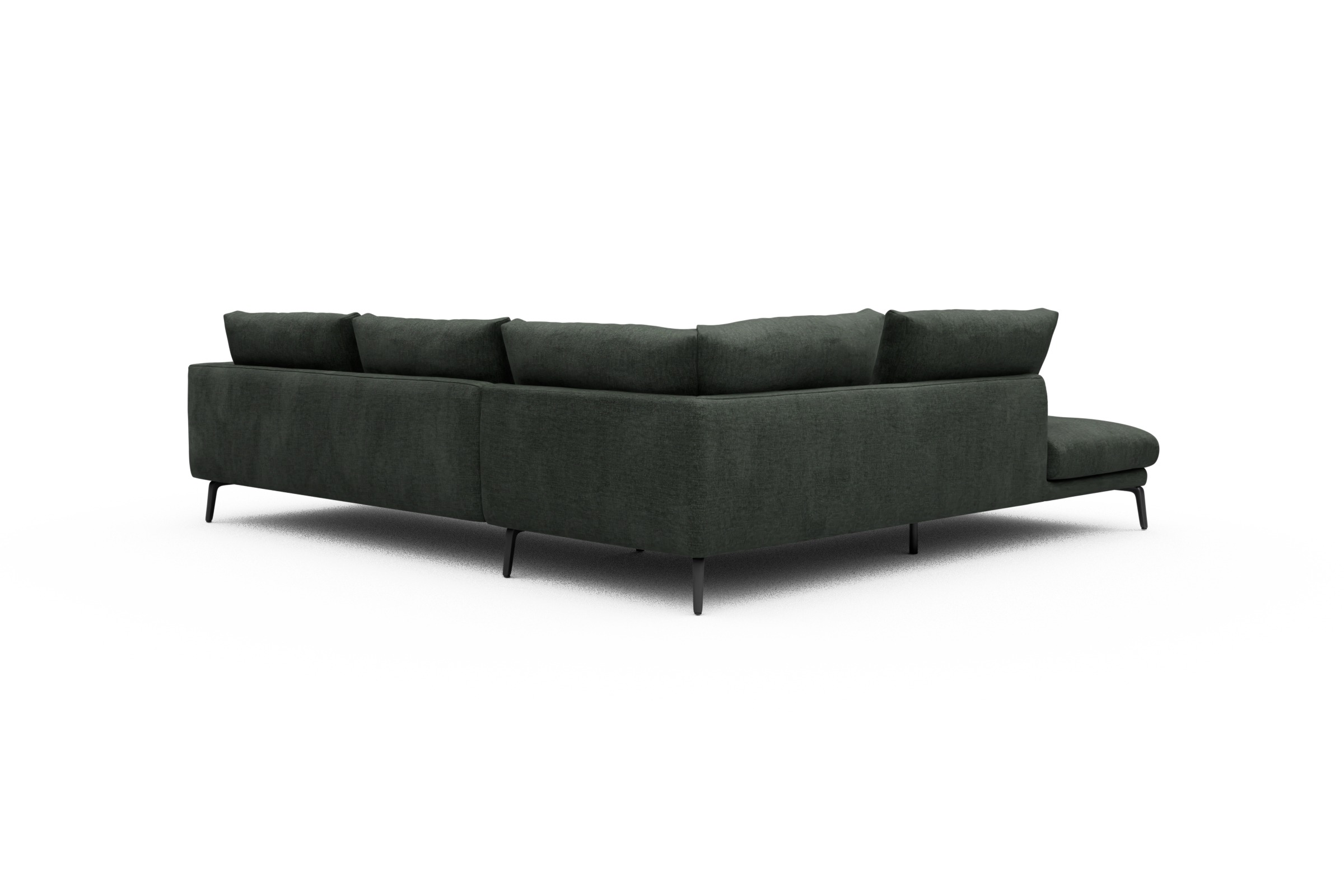 Ecksofa Karl Relax-Ecke links mit 2,5-Sitzer Aivi-Pine-Green