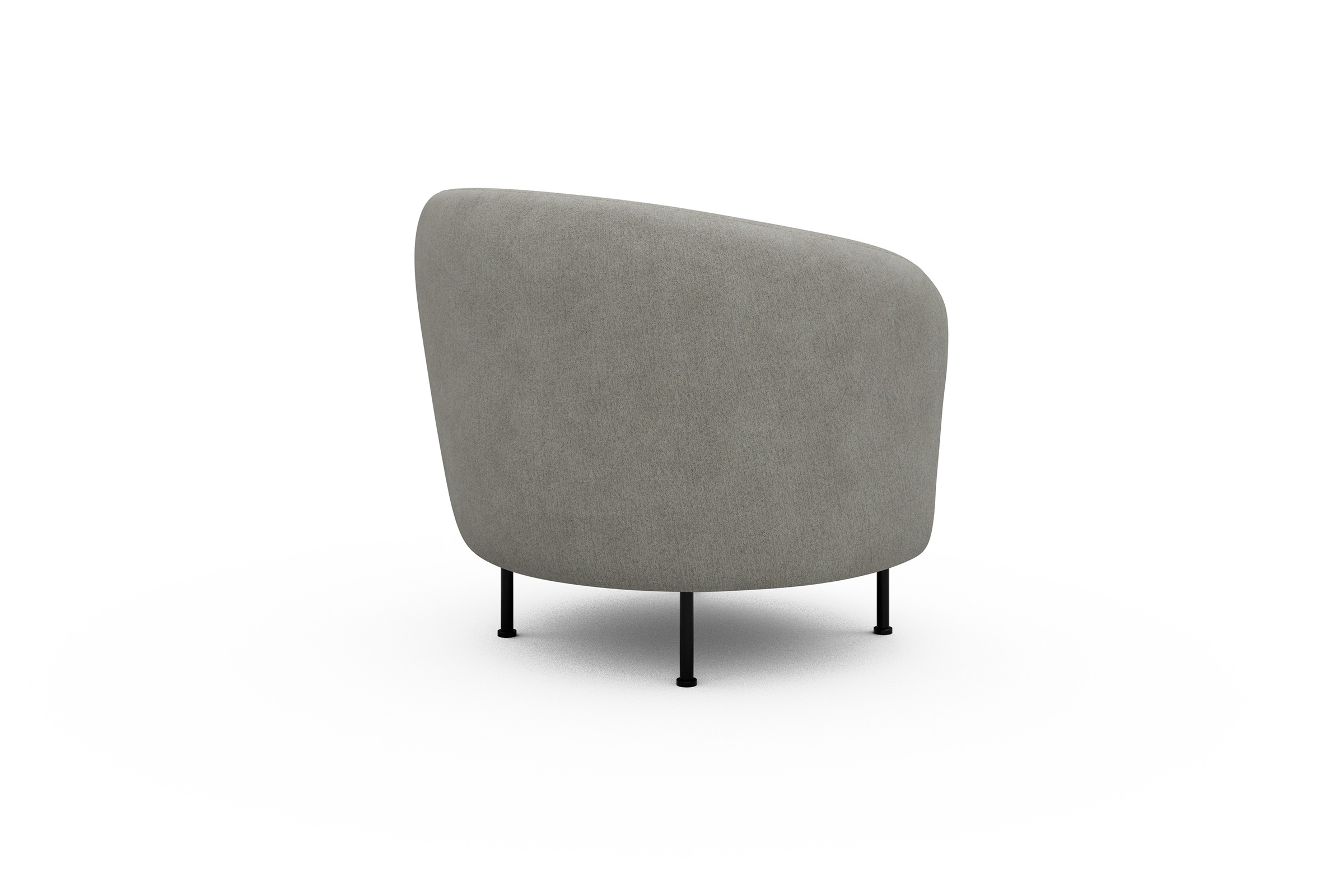 Sessel Ronda Metallbeine Schwarz Carreno-Moon-Stone-White