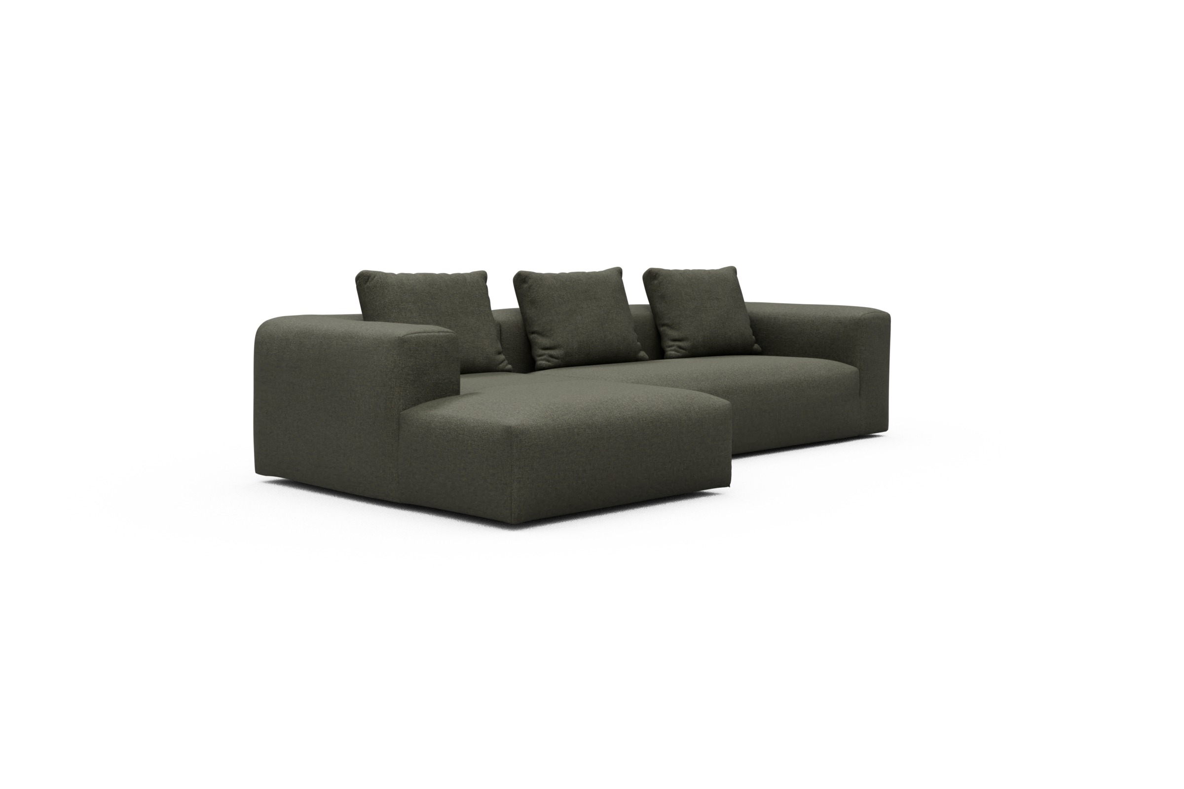 Ecksofa Fred Chaiselongue links mit 2,5-Sitzer Sama-Winter-Moss