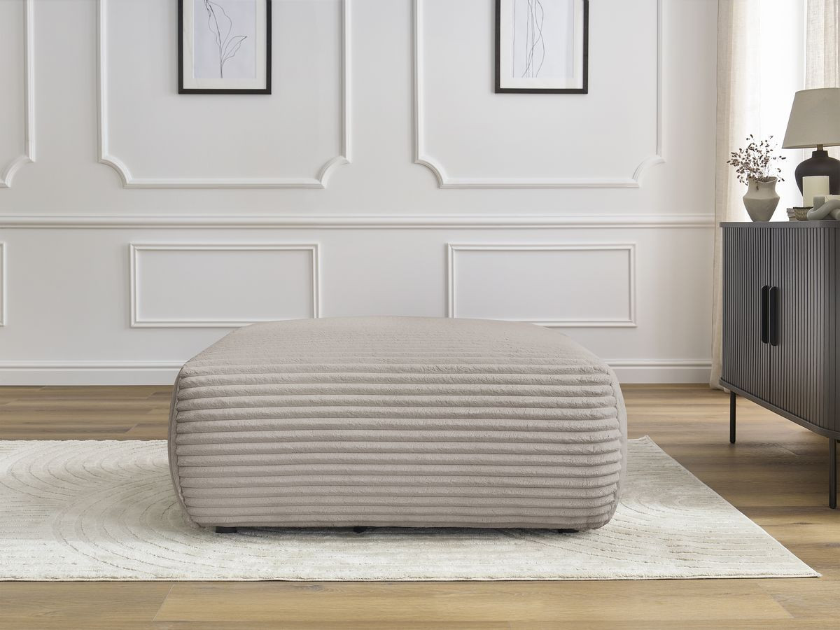 Bobochic Lucien Pouf Breitcord weich Taupe