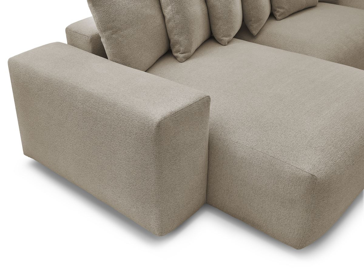 Bobochic Voltaire Wohnlandschaft 420 × 174 cm Melange-Stoff Taupe