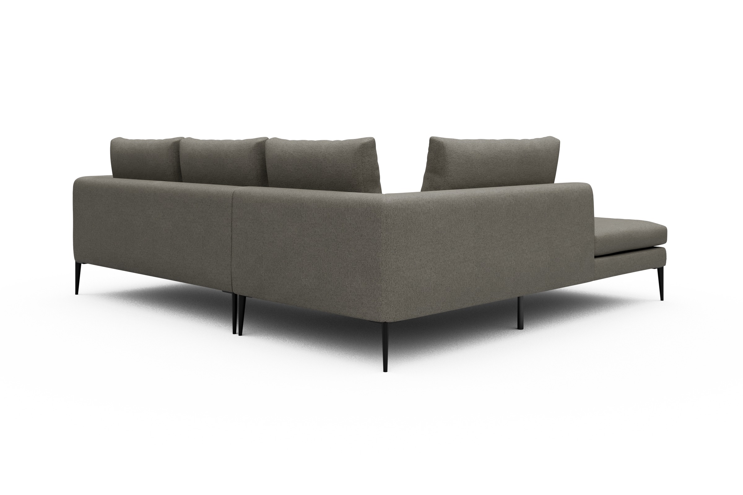 Ecksofa Paul Relax-Ecke links mit 2-Sitzer Denari-Warm-Grey