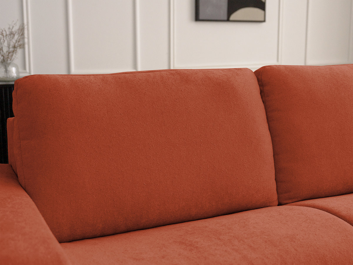 Bobochic Ibiza Schlafsofa 3-Sitzer Strukturstoff Orange, Liegefläche 140 × 196 cm