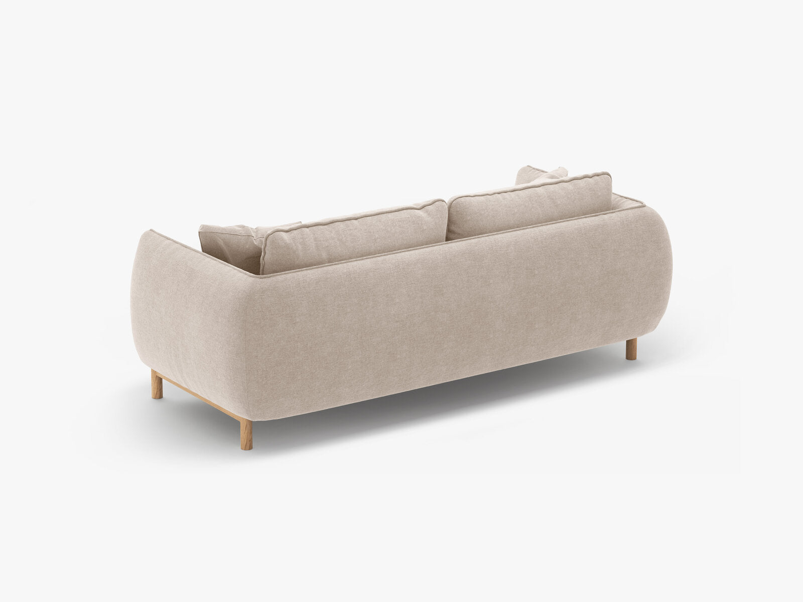 Micadoni Ada Sofa 2-Sitzer Strukturierter Stoff Wind Helles Beige