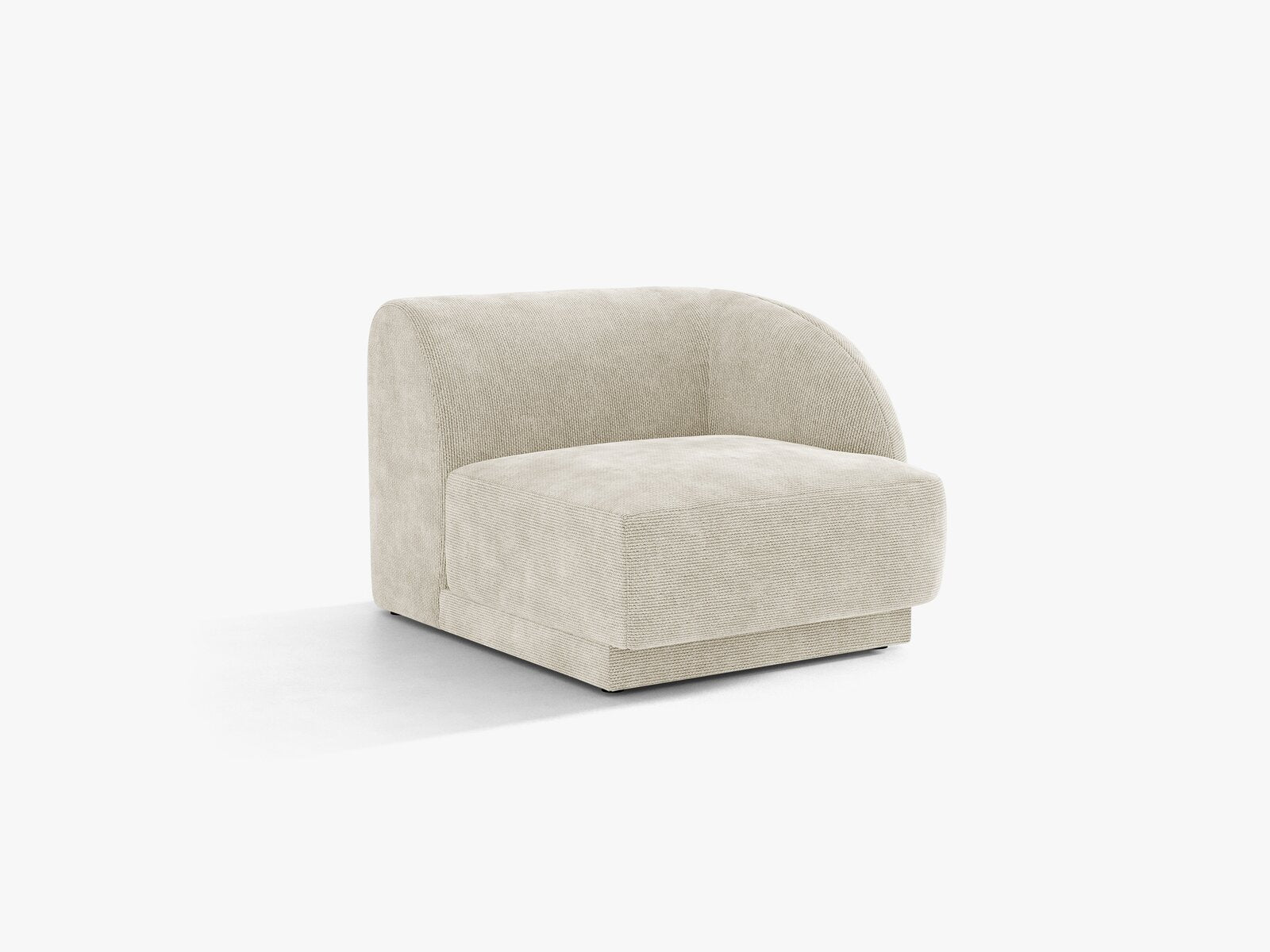 Micadoni Eckmodul Miley 1-Sitzer Chenille Eden Helles Beige Rechts