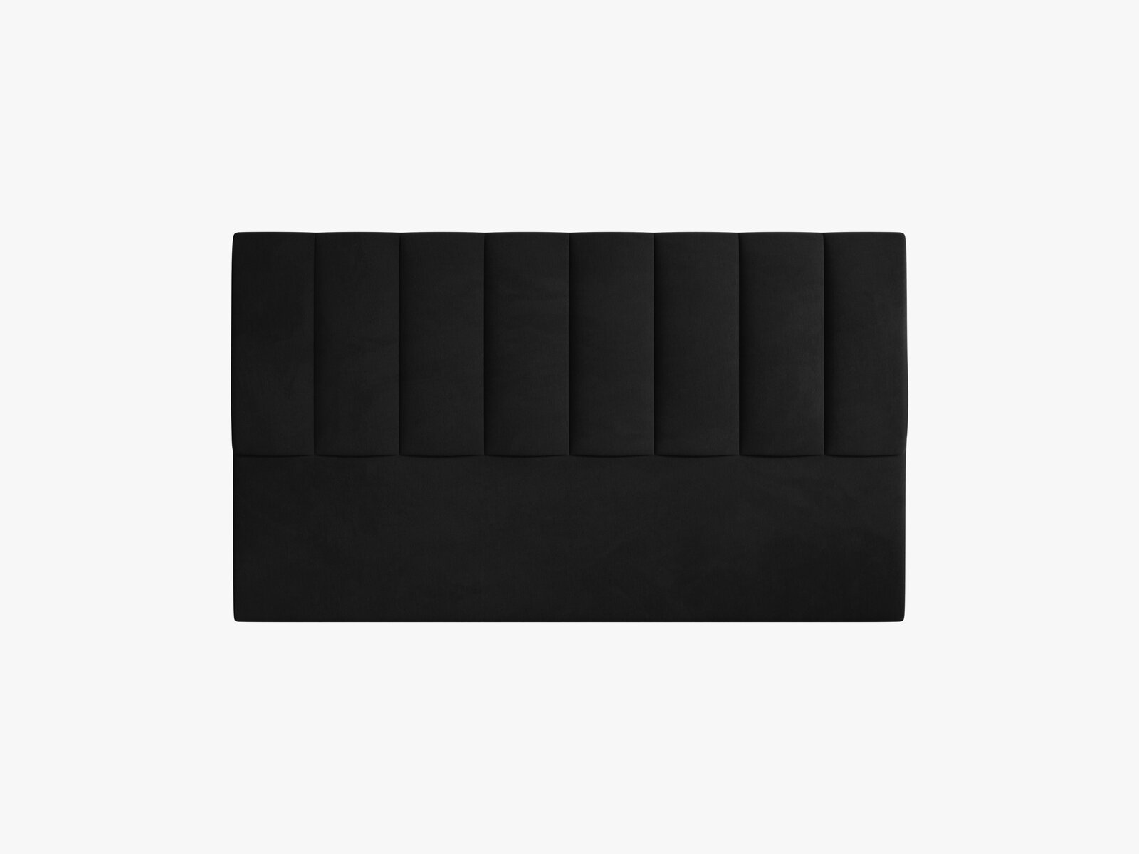 Micadoni Marl Samtiger Kopfteil 140 cm (H 95 cm) Samt Magic Velvet Schwarz 160x95
