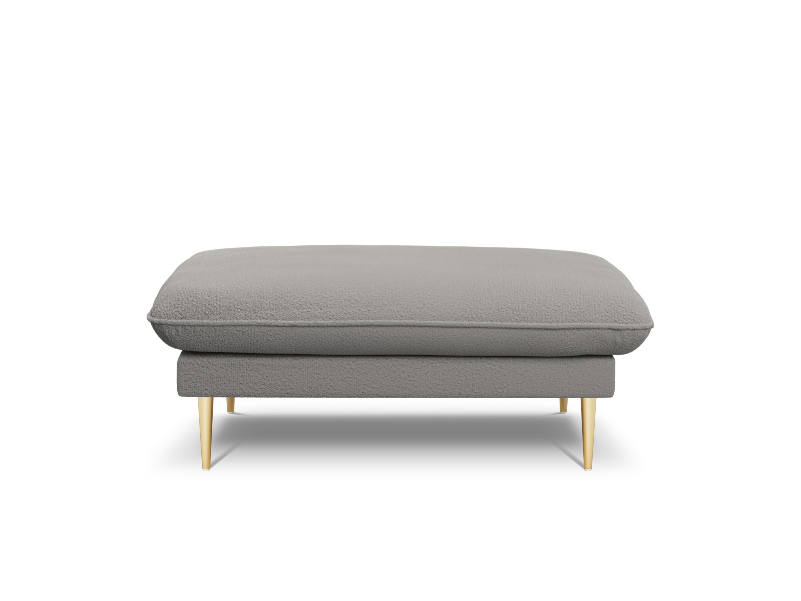 Cosmopolitan Design Pouf Vienna Boucle Ascot Grau Beine Gold