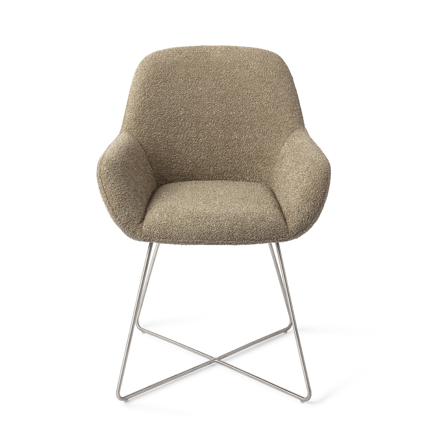 Jesper Home Esszimmerstuhl Kushi Moss Meadow Cross Stahl