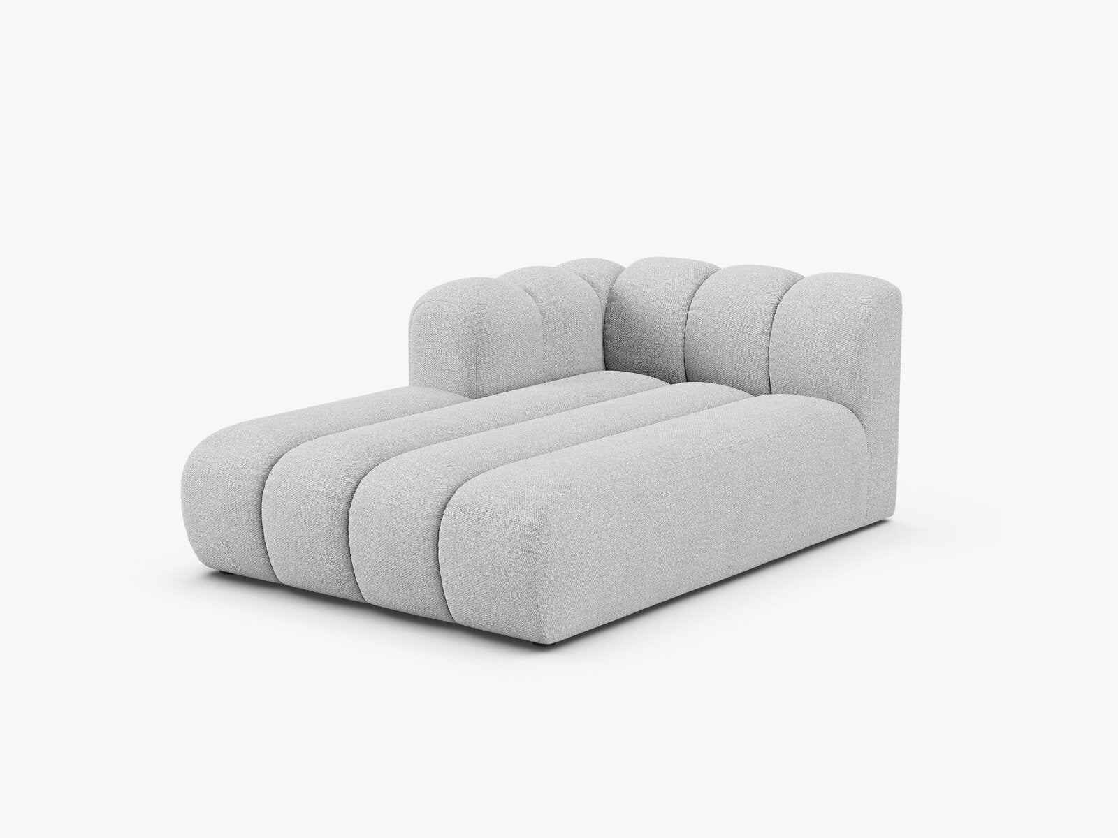 Micadoni Recamiere Lupine 2-Sitzer Links Boucle Baloo Hellgrau