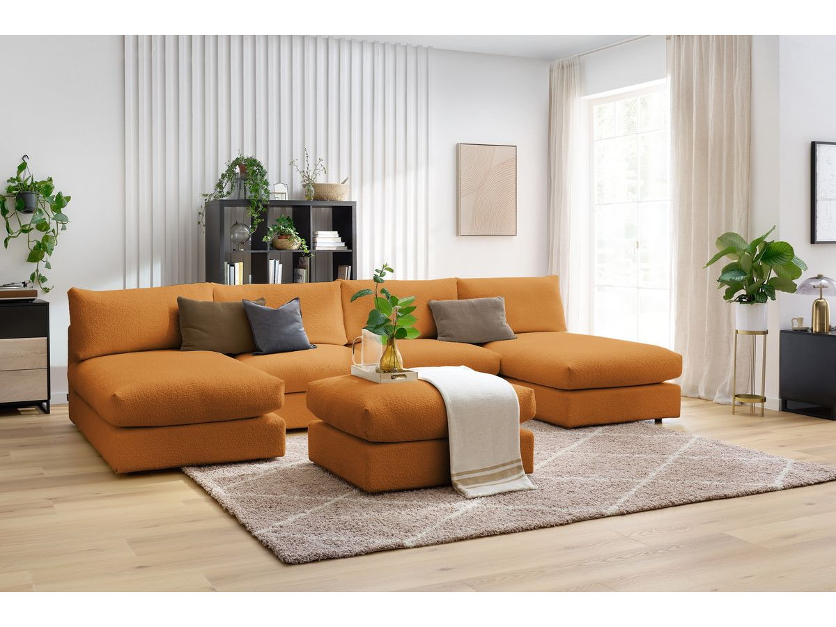 Bobochic Paris Wohnlandschaft Bouclé-Stoff Gelb