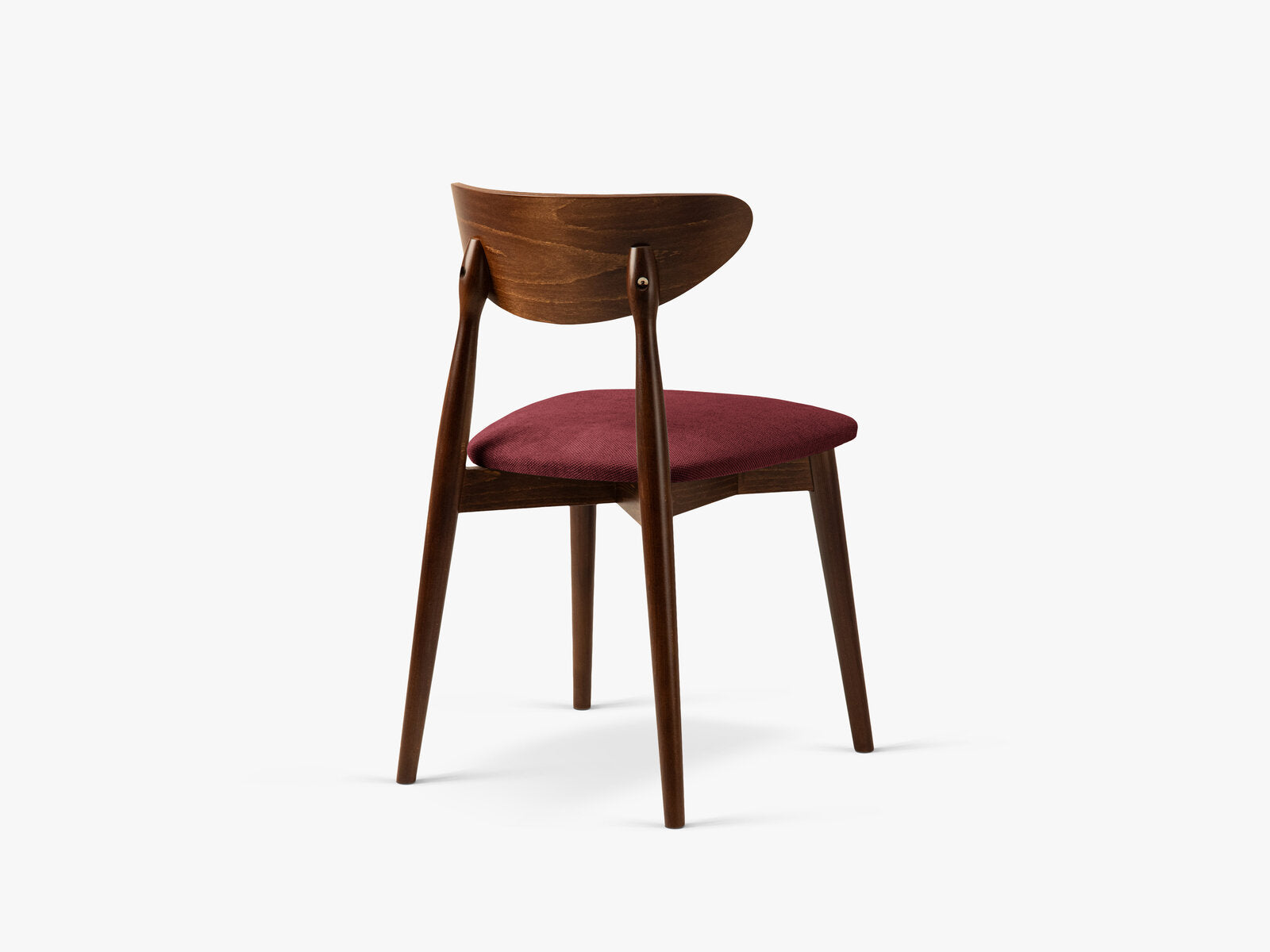 Micadoni Stuhl Leon Chenille Rebel Bordeaux Nussbaum