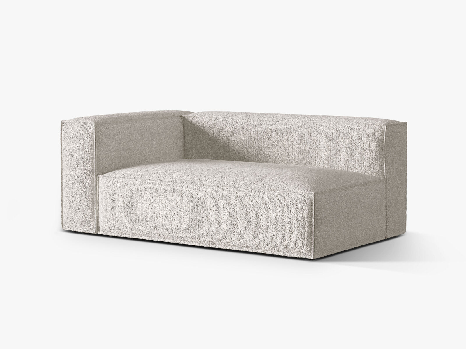 Micadoni Modul Nuria Groß 3-Sitzer Links Boucle Grau Beige Melange