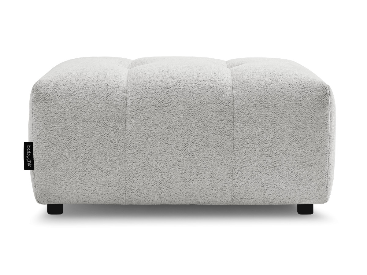 Bobochic Roxelane Pouf Melange-Stoff Hellgrau
