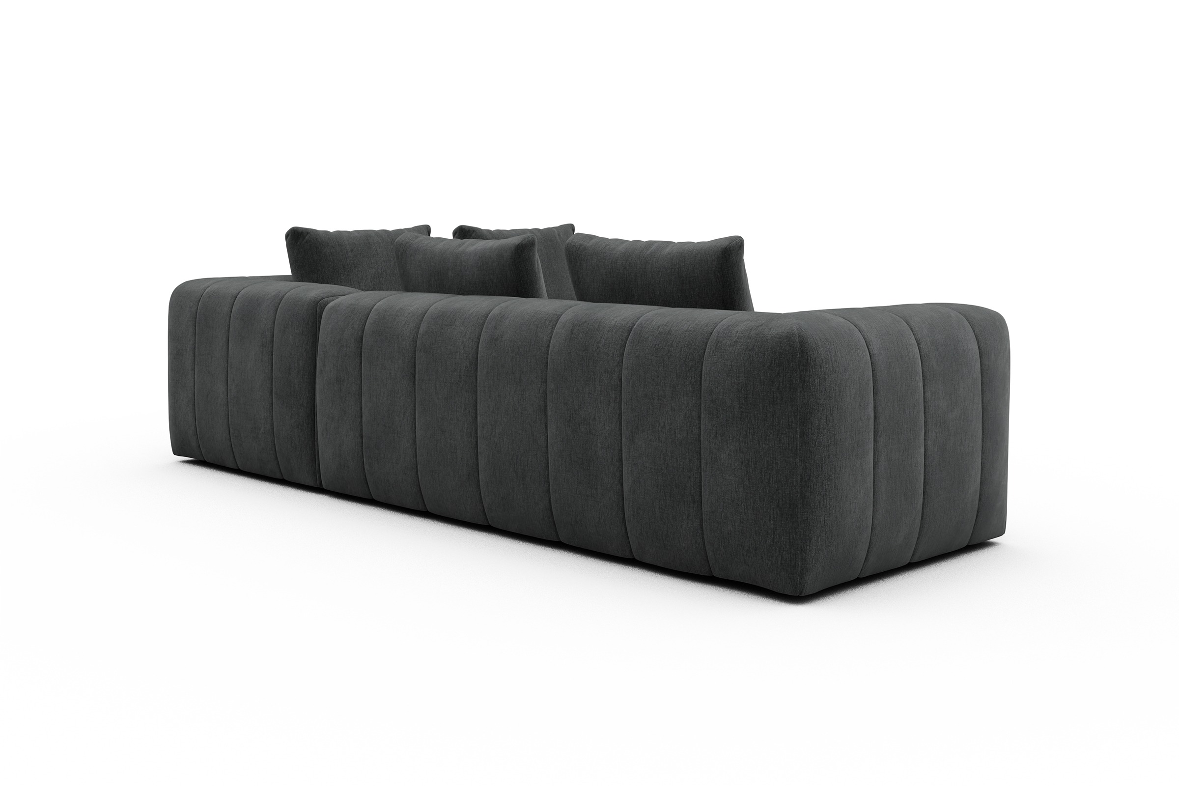 Ecksofa Hugo 2x 2,5-Sitzer Armlehne links Smooth-Deep-Warm-Grey