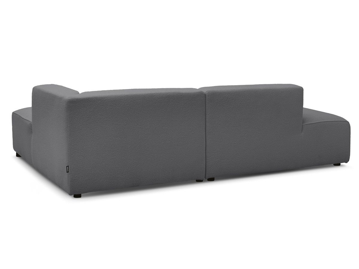 Bobochic Megeve Ecksofa Bouclé-Stoff Dunkelgrau Ecke rechts