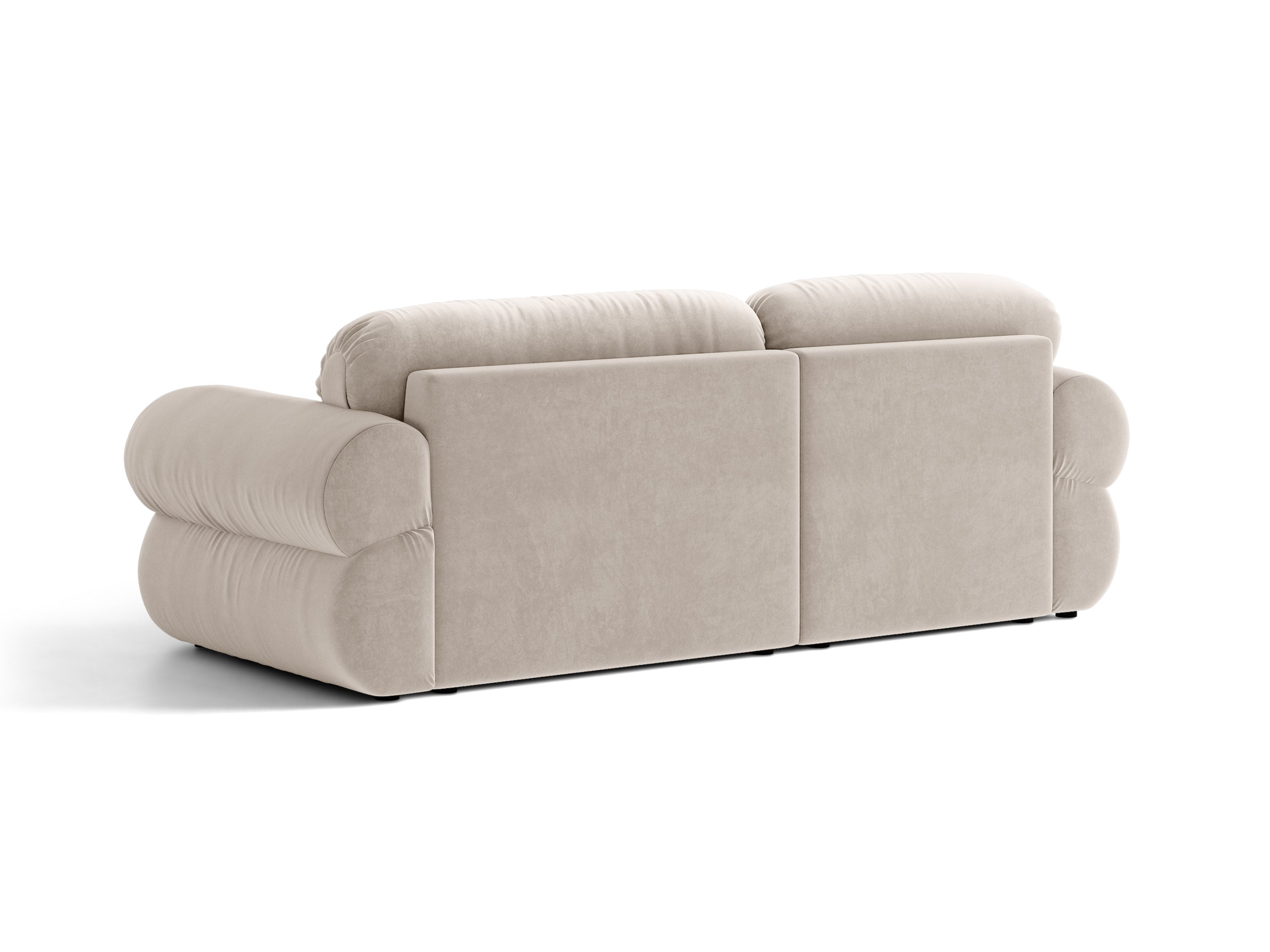 Micadoni Ophelia Ecksofa 4-Sitzer Rechts Samt Salvador Beige