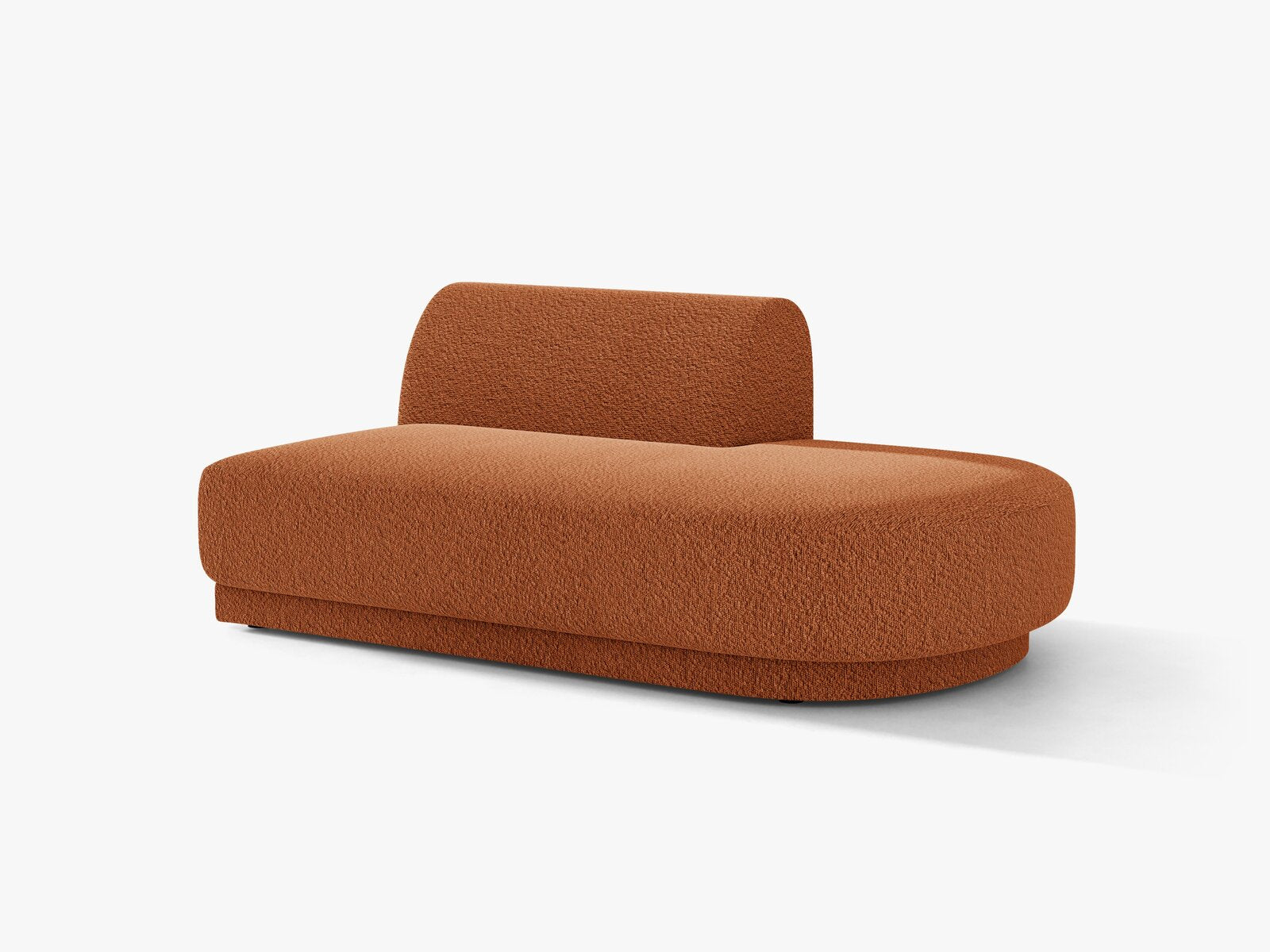 Micadoni 2-Sitzer Sitzmodul offen Miley Boucle Baloo Terrakotta Rechts