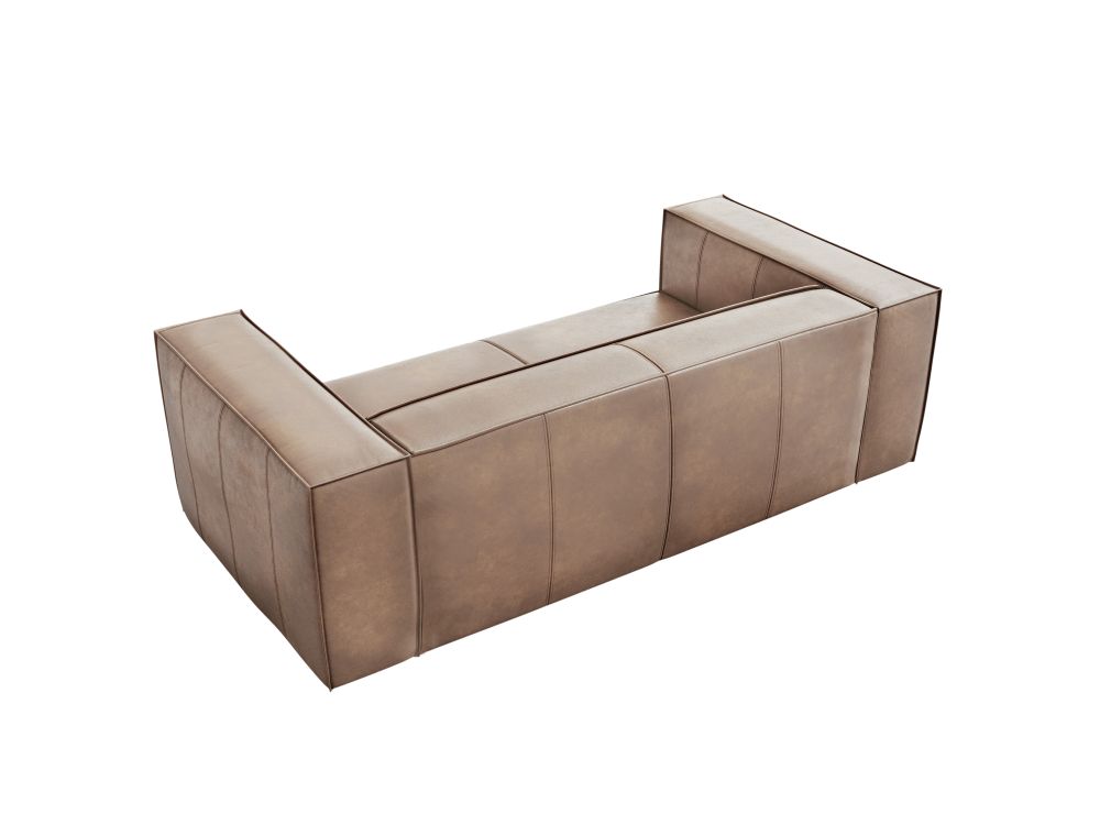 Cosmopolitan Design Sofa Turin 2-Sitzer Leder Granada Dunkelbeige