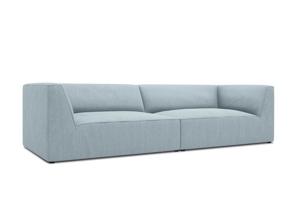 Cosmopolitan Design Sofa Siena 4-Sitzer Kord Scala Hellblau