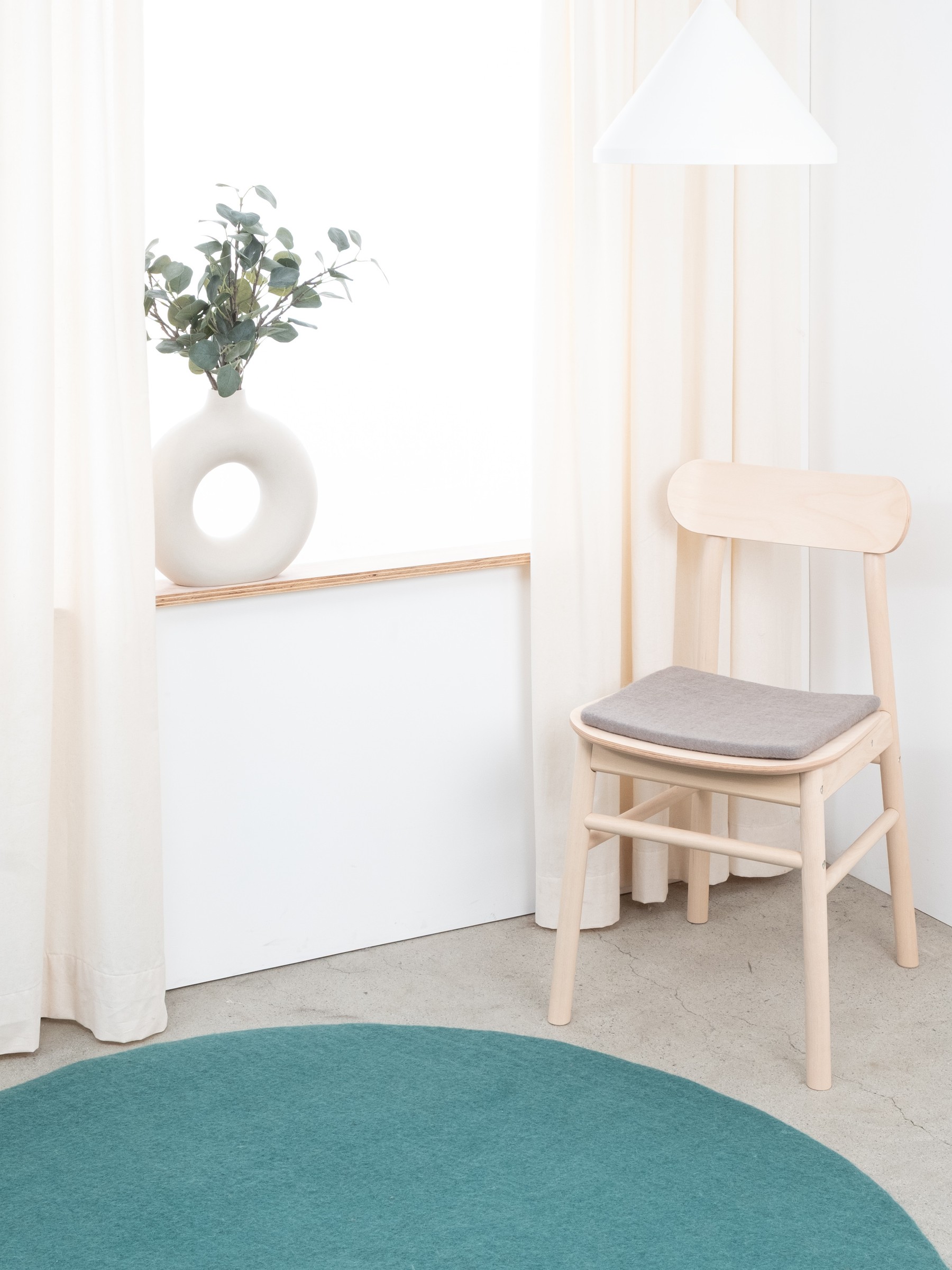 myfelt Kian Filz-Sitzauflage Grau 36 x 36 cm